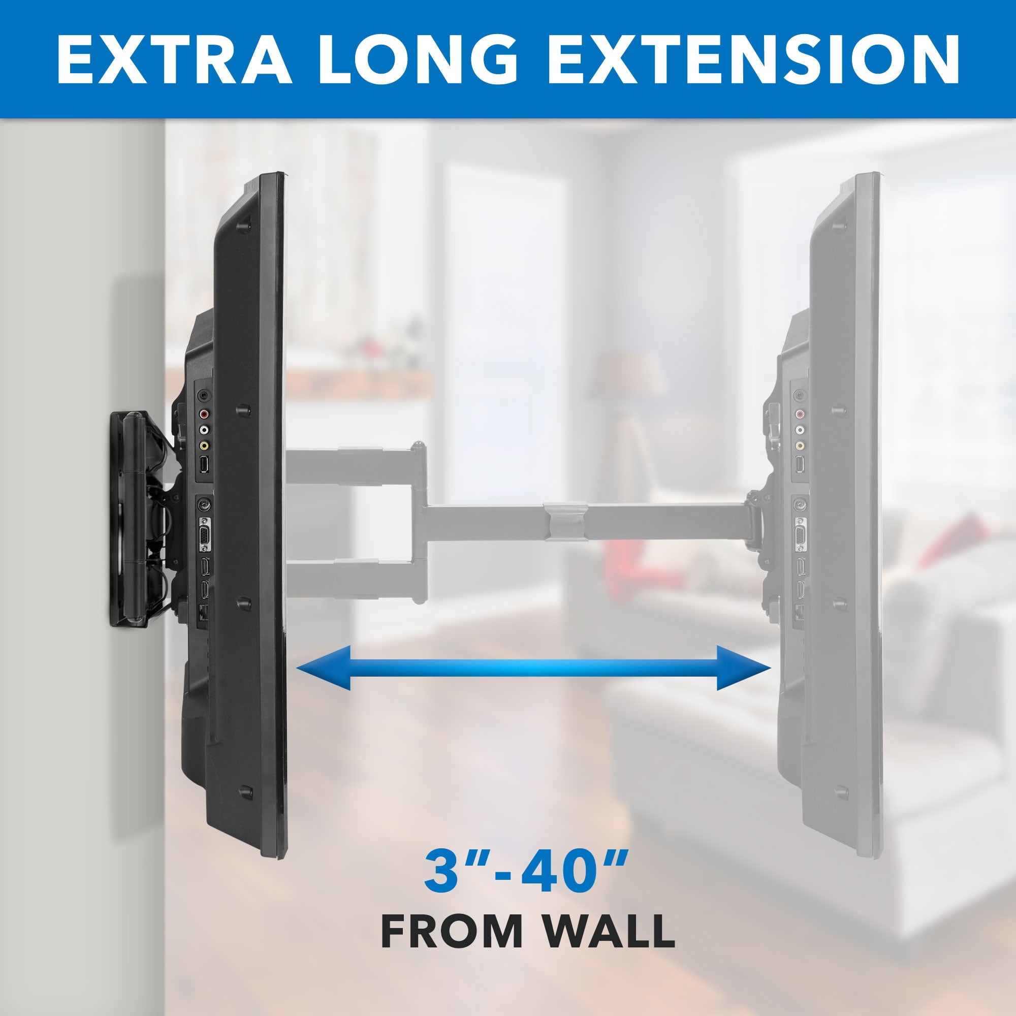 Full-Motion Wall Mount with Extra-Long Extension
