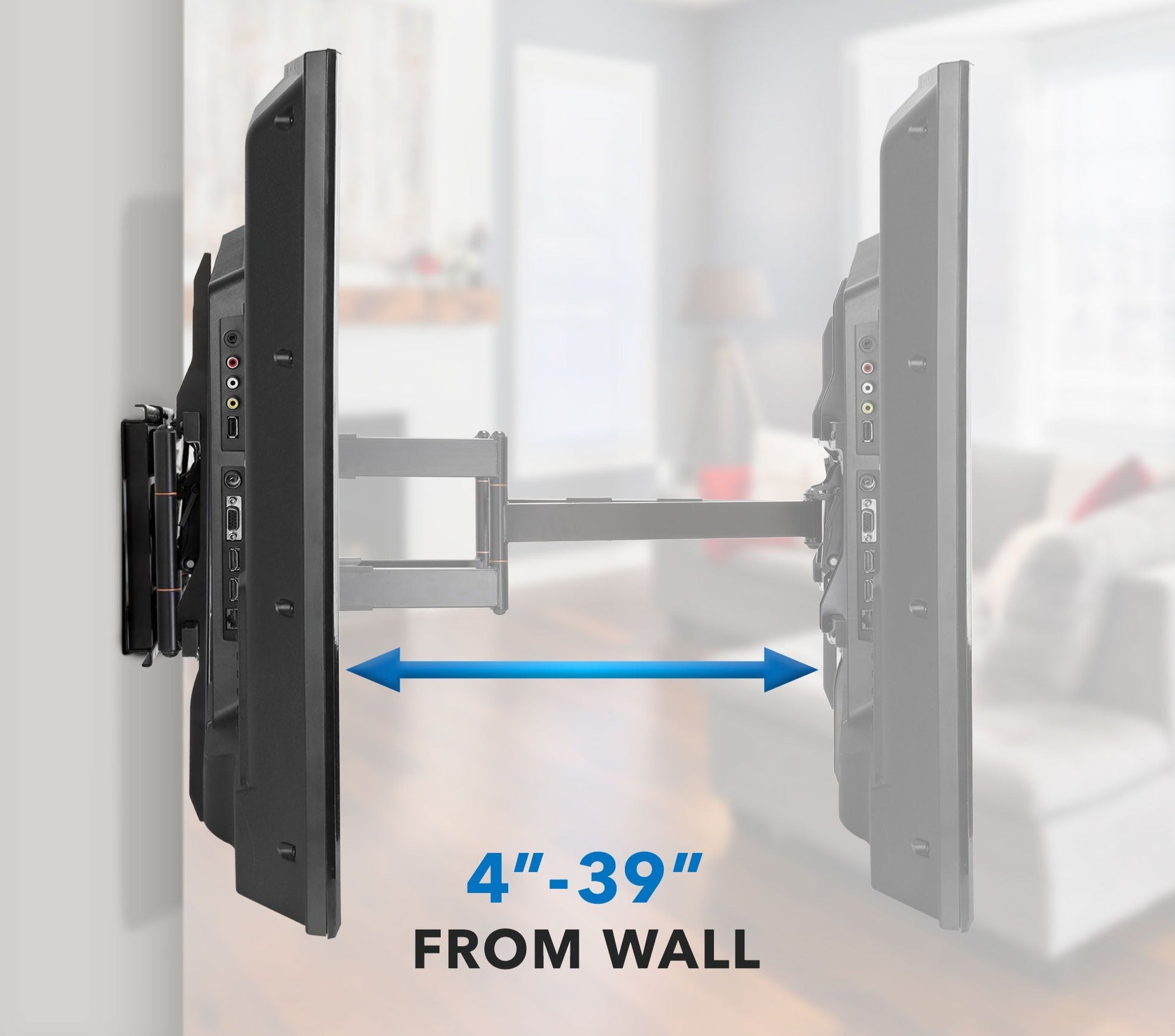 THE BEAST Heavy-Duty Dual-Arm Articulating Wall Mount with Extra-Long Extension