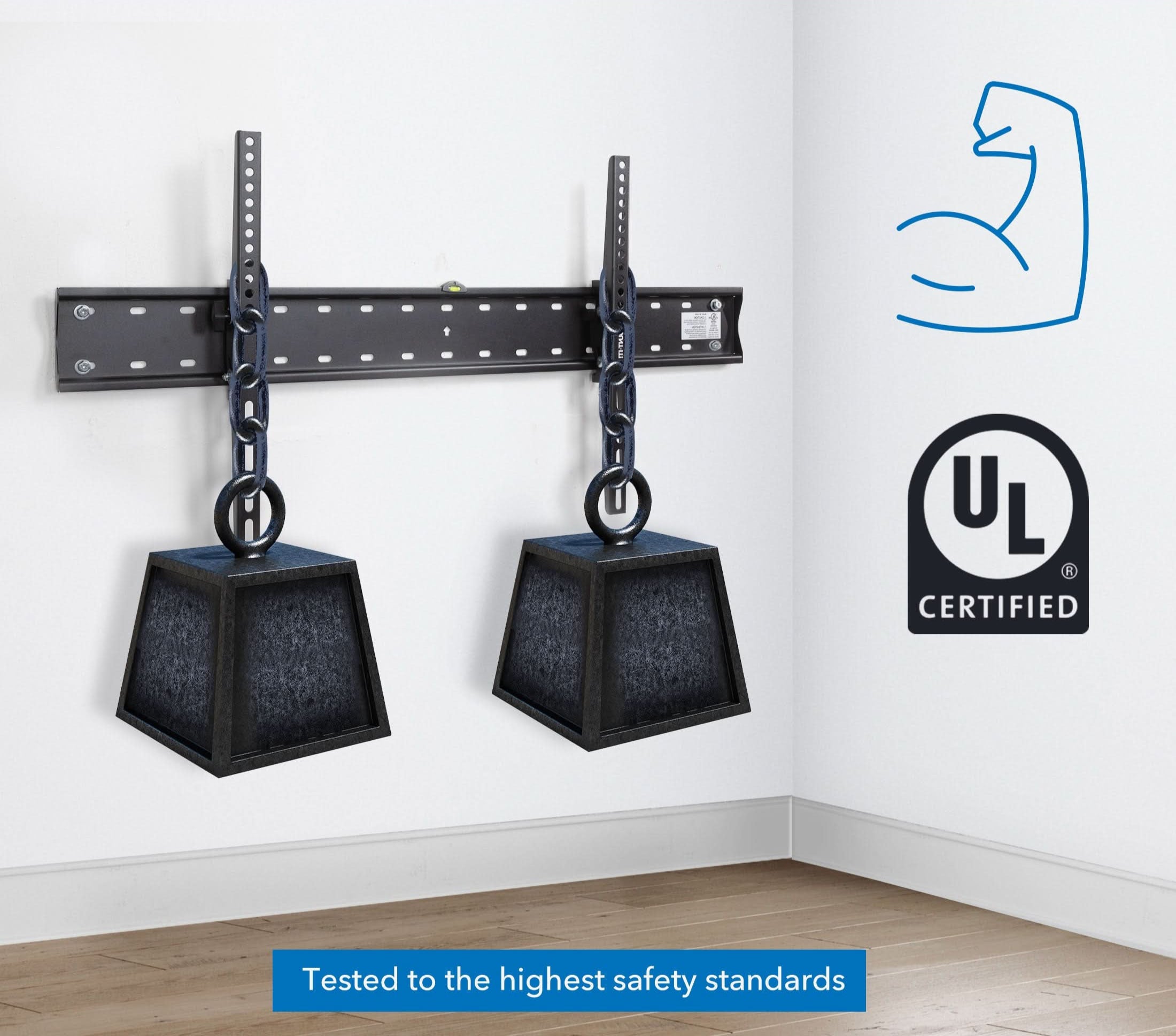 UL Certified Heavy Duty Tilting TV Wall Mount