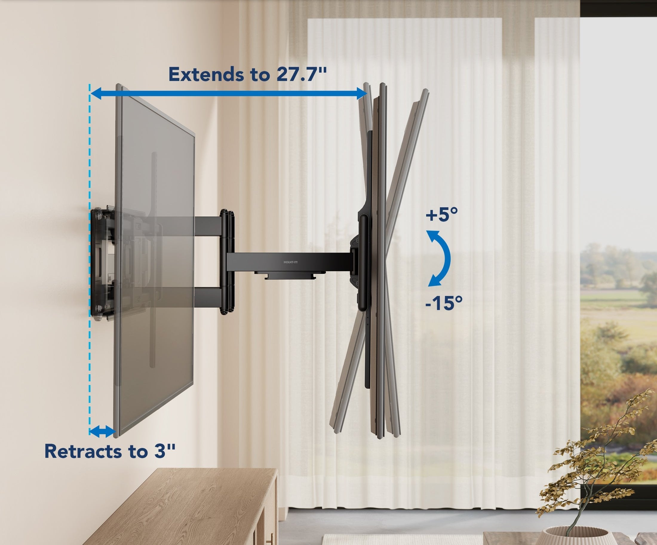 Heavy Duty XXL Full Motion TV Mount