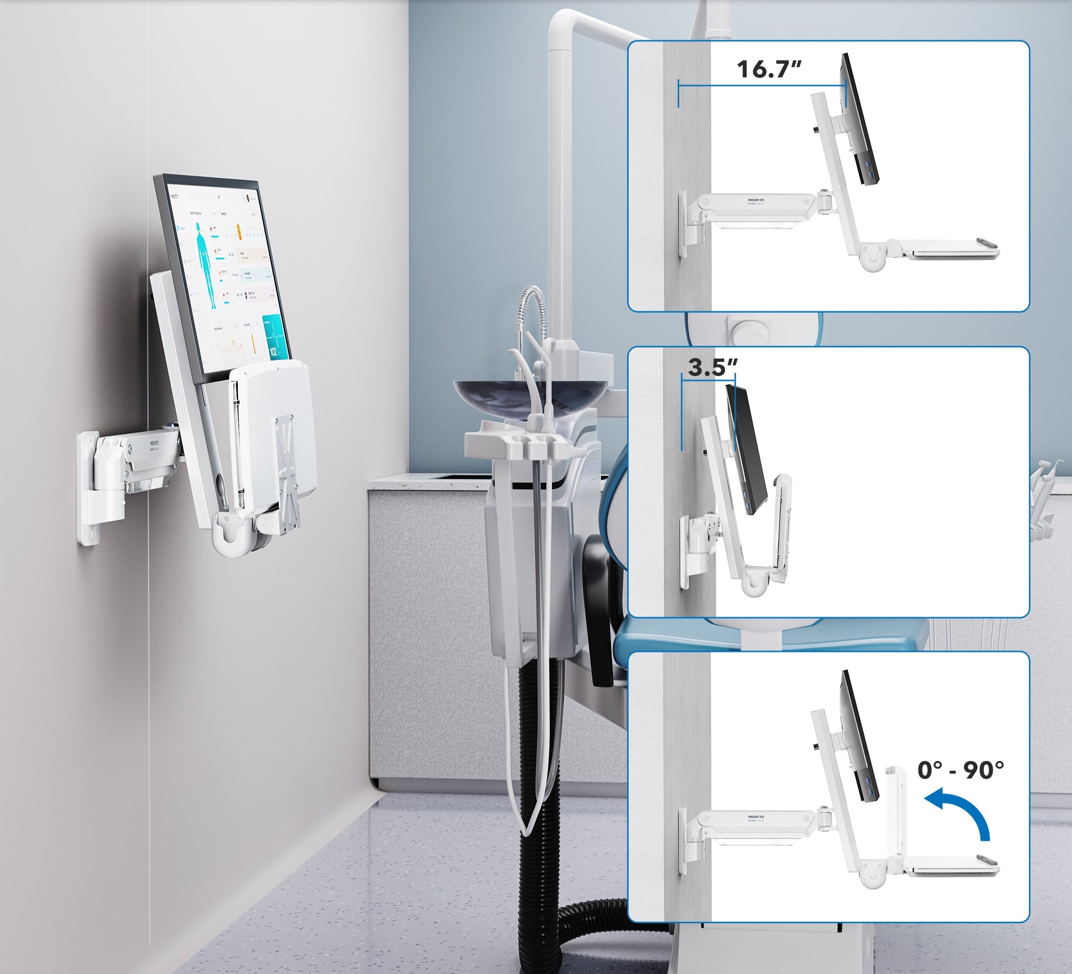 Wall Mount Medical Workstation