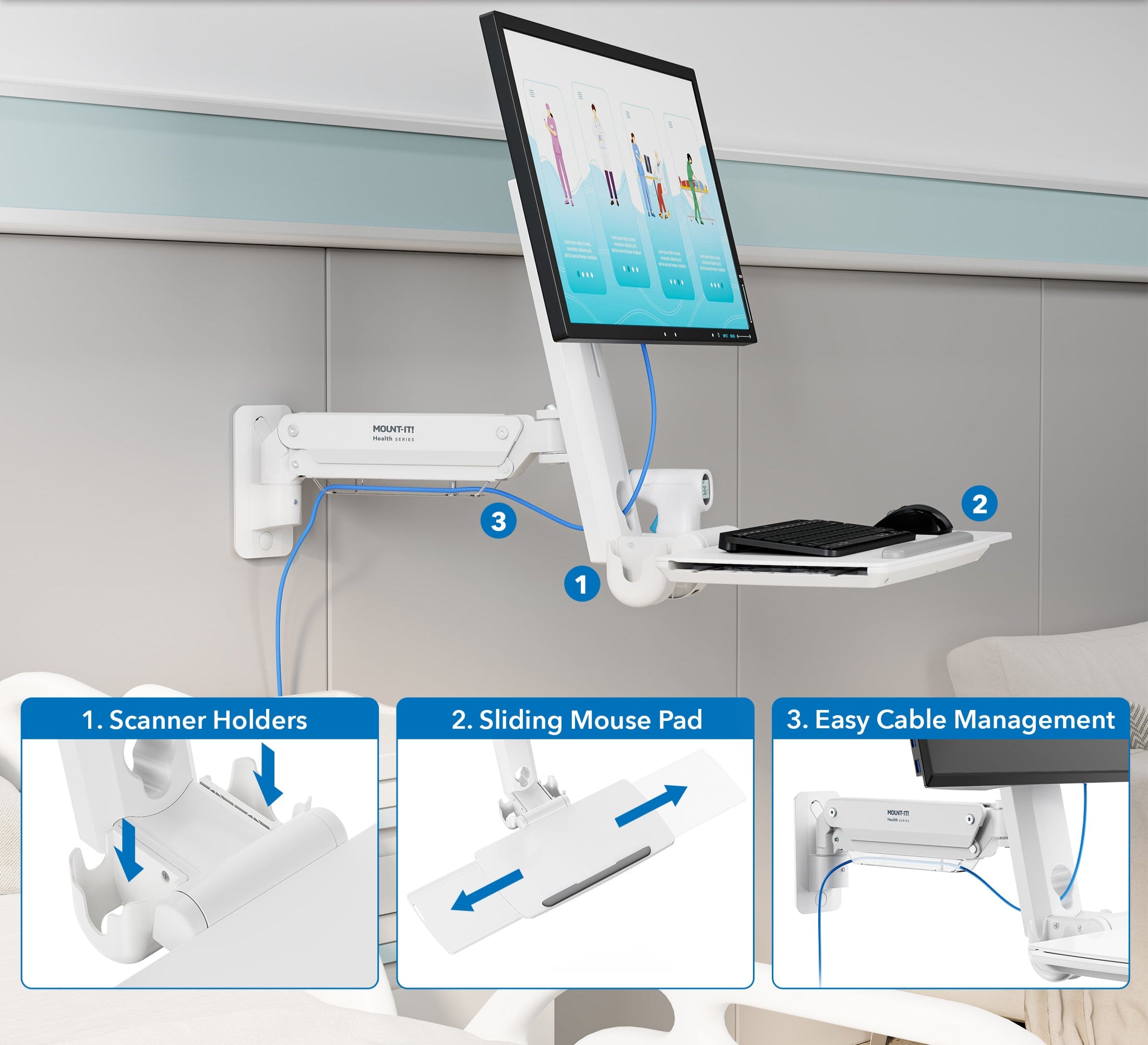 Wall Mount Medical Workstation