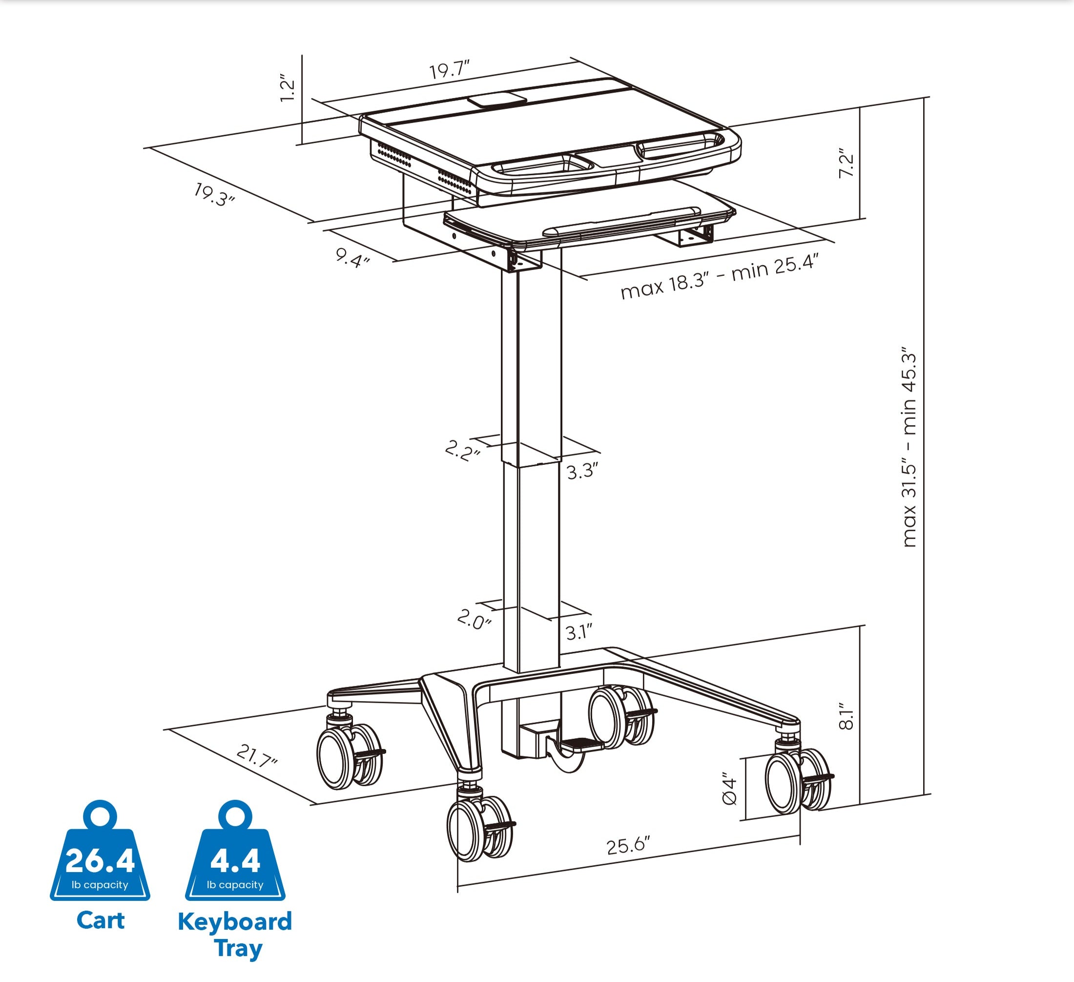 Medical Laptop Cart