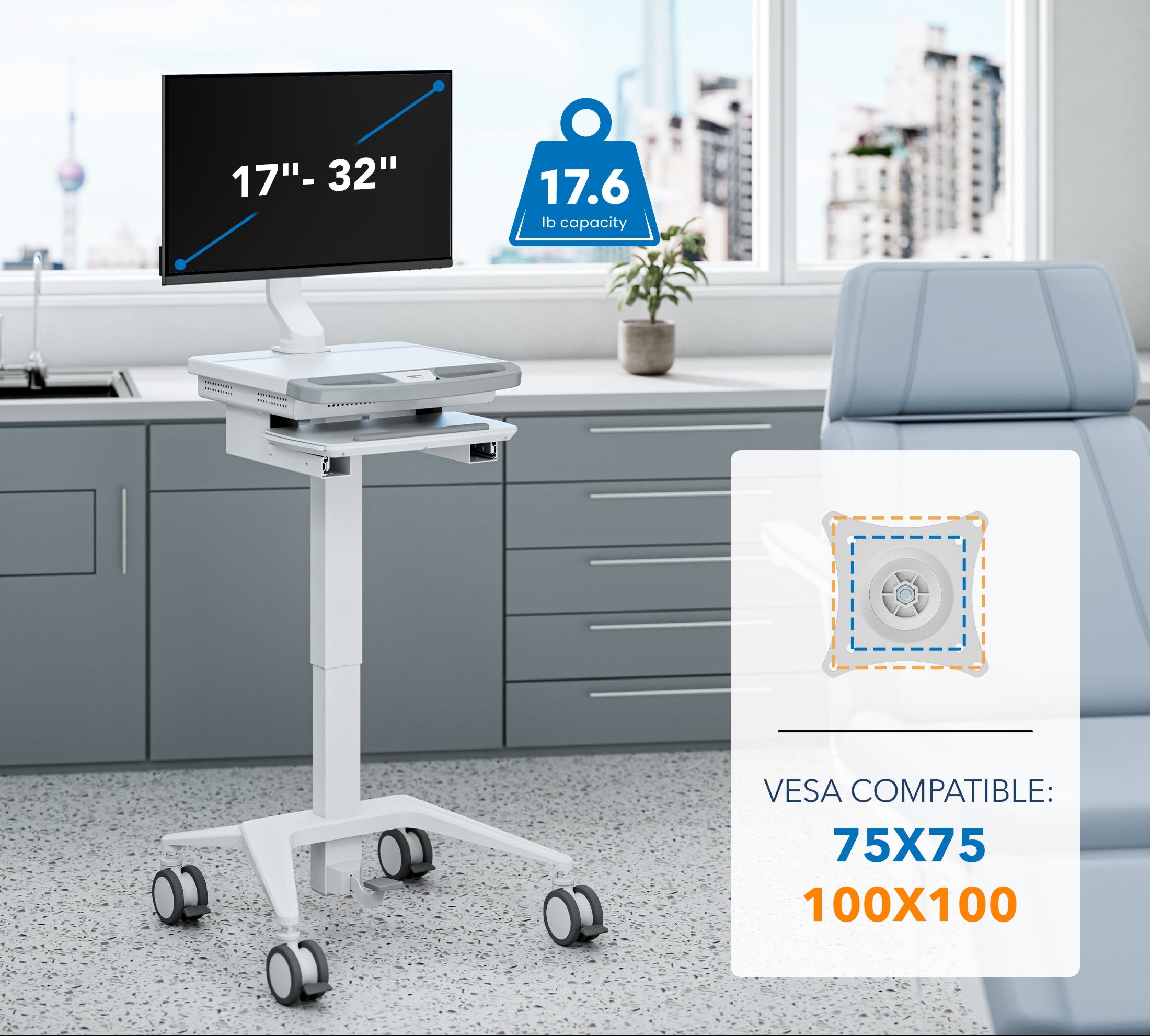 Monitor Mount for MedHub Medical Carts