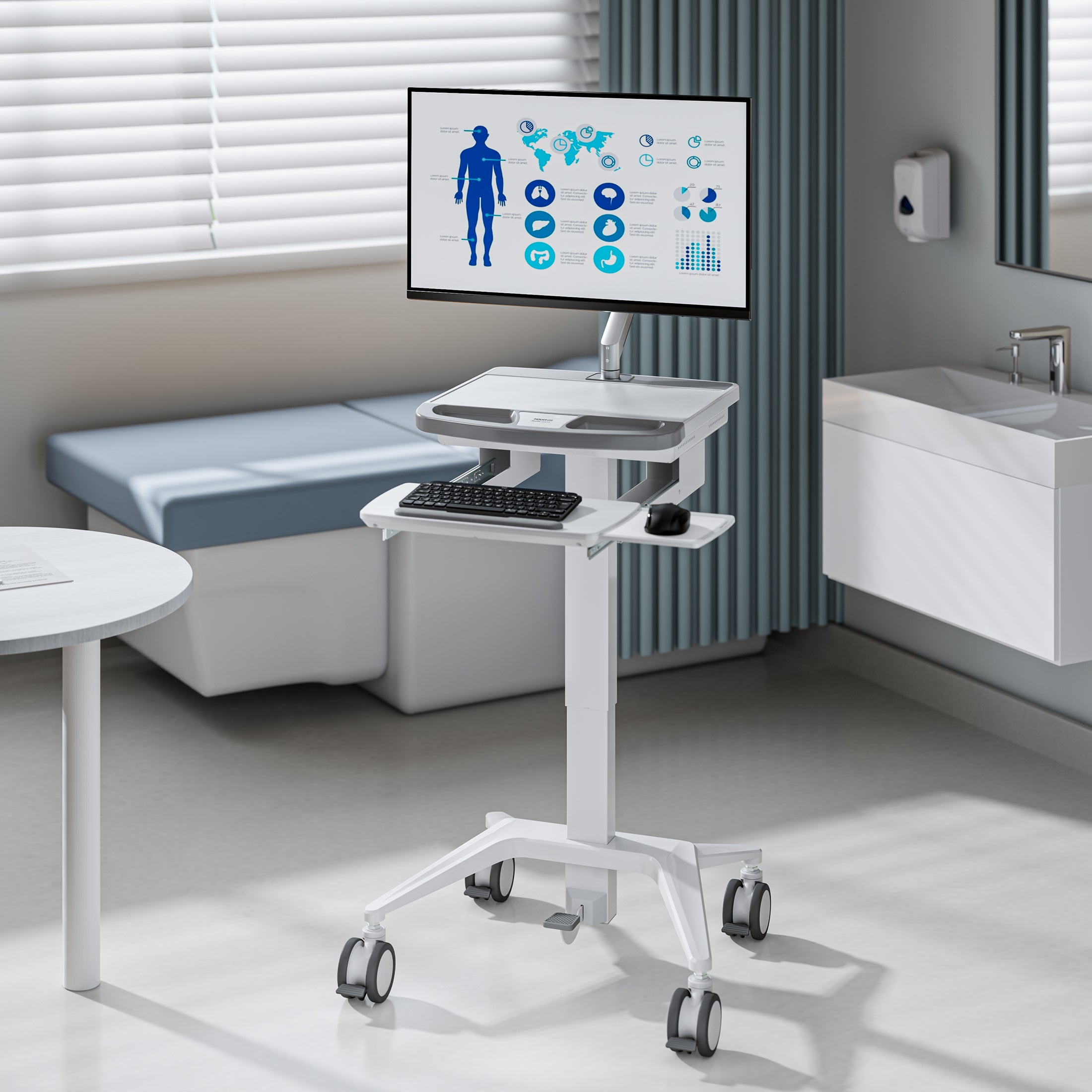 Monitor Arm for MedHub Medical Carts