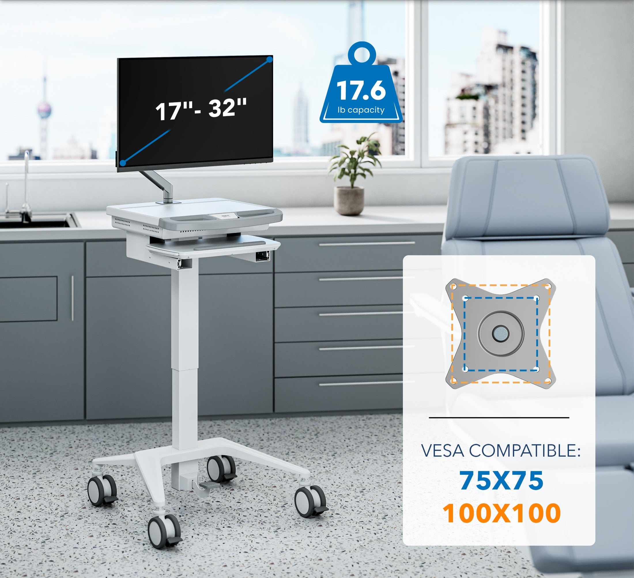 Monitor Arm for MedHub Medical Carts