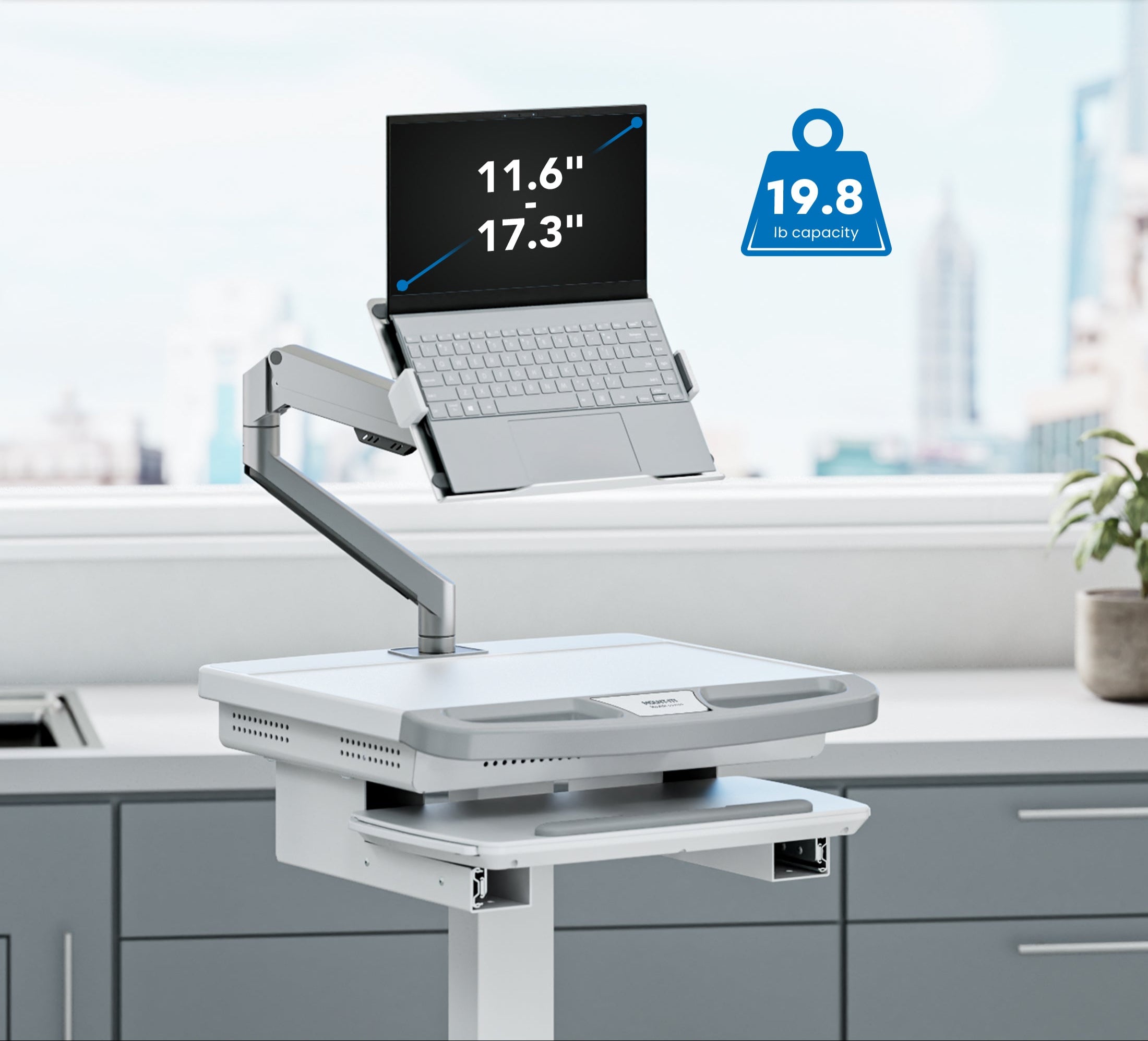 Laptop Arm for MedHub Medical Carts