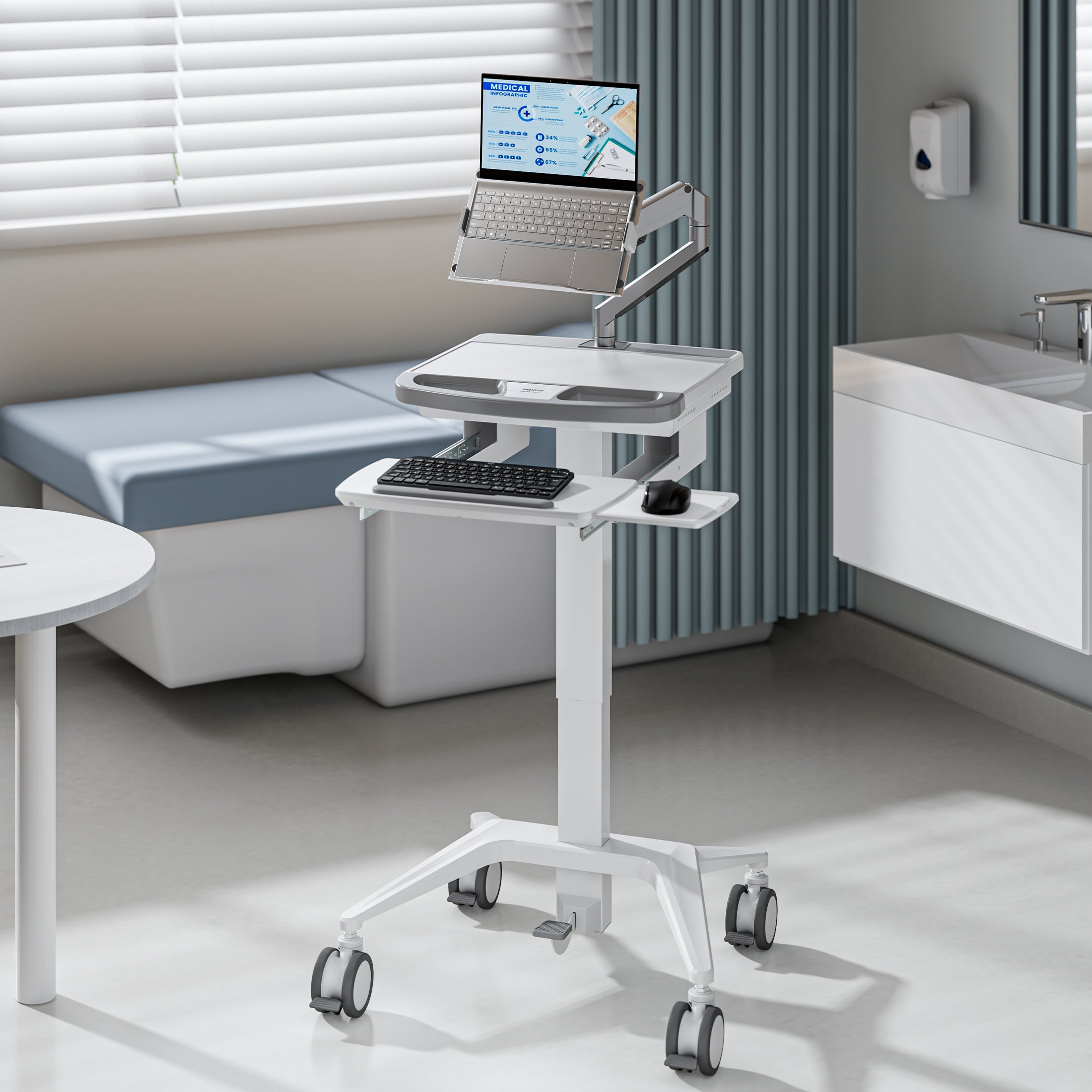 Laptop Arm for MedHub Medical Carts