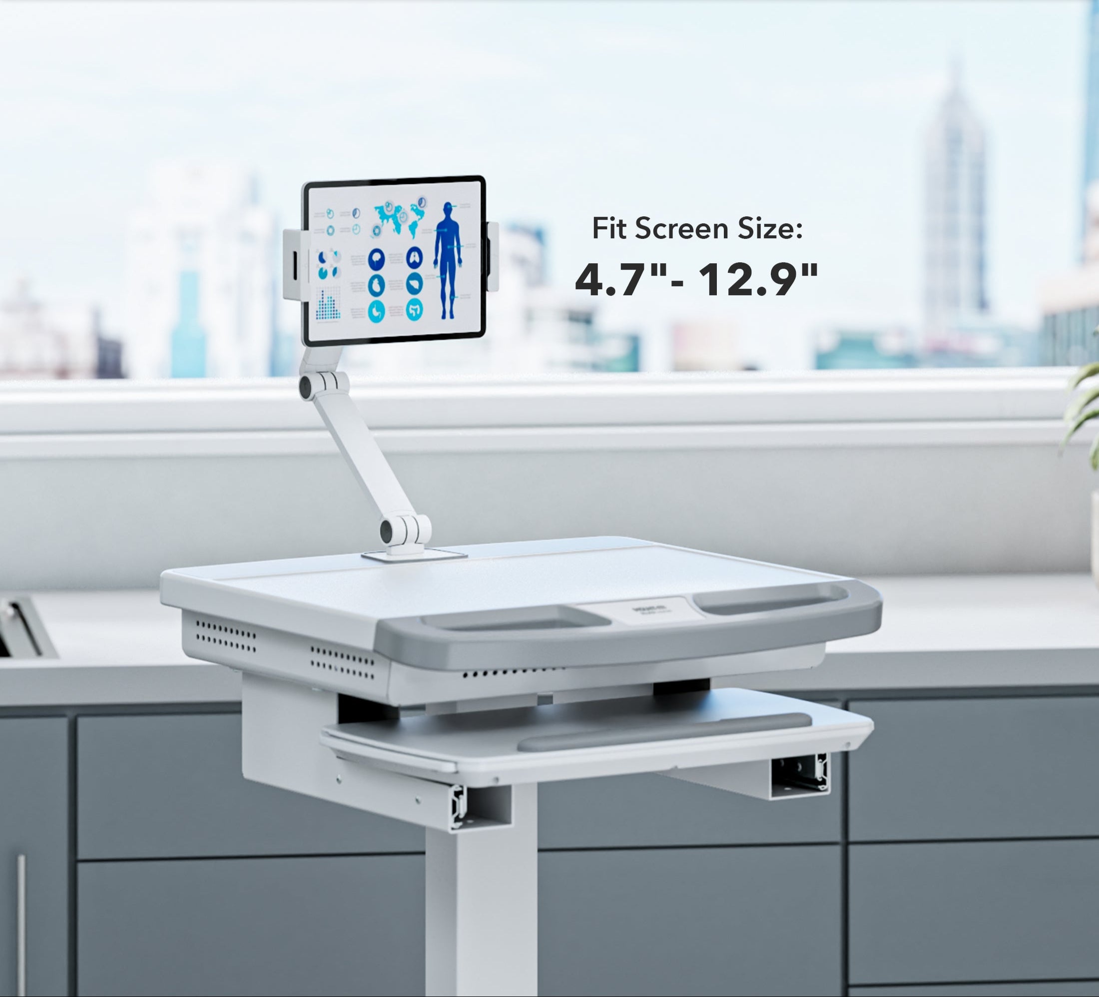 Tablet Arm for MedHub Medical Carts