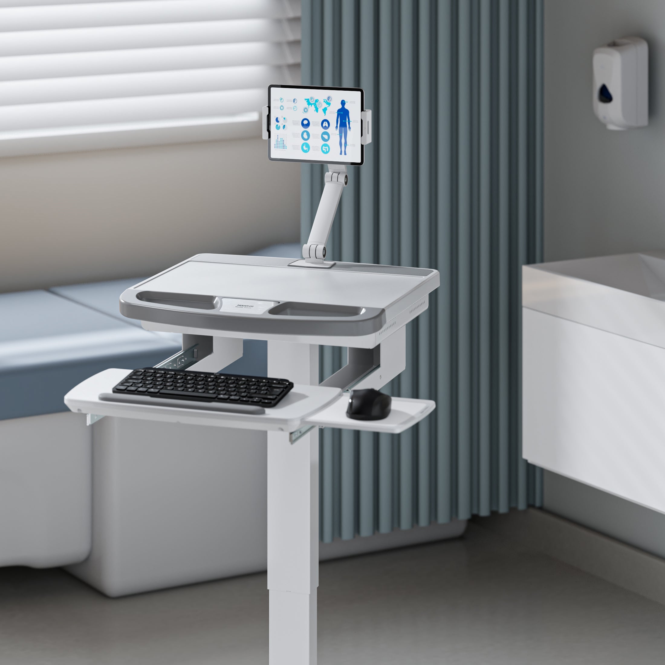 Tablet Arm for MedHub Medical Carts