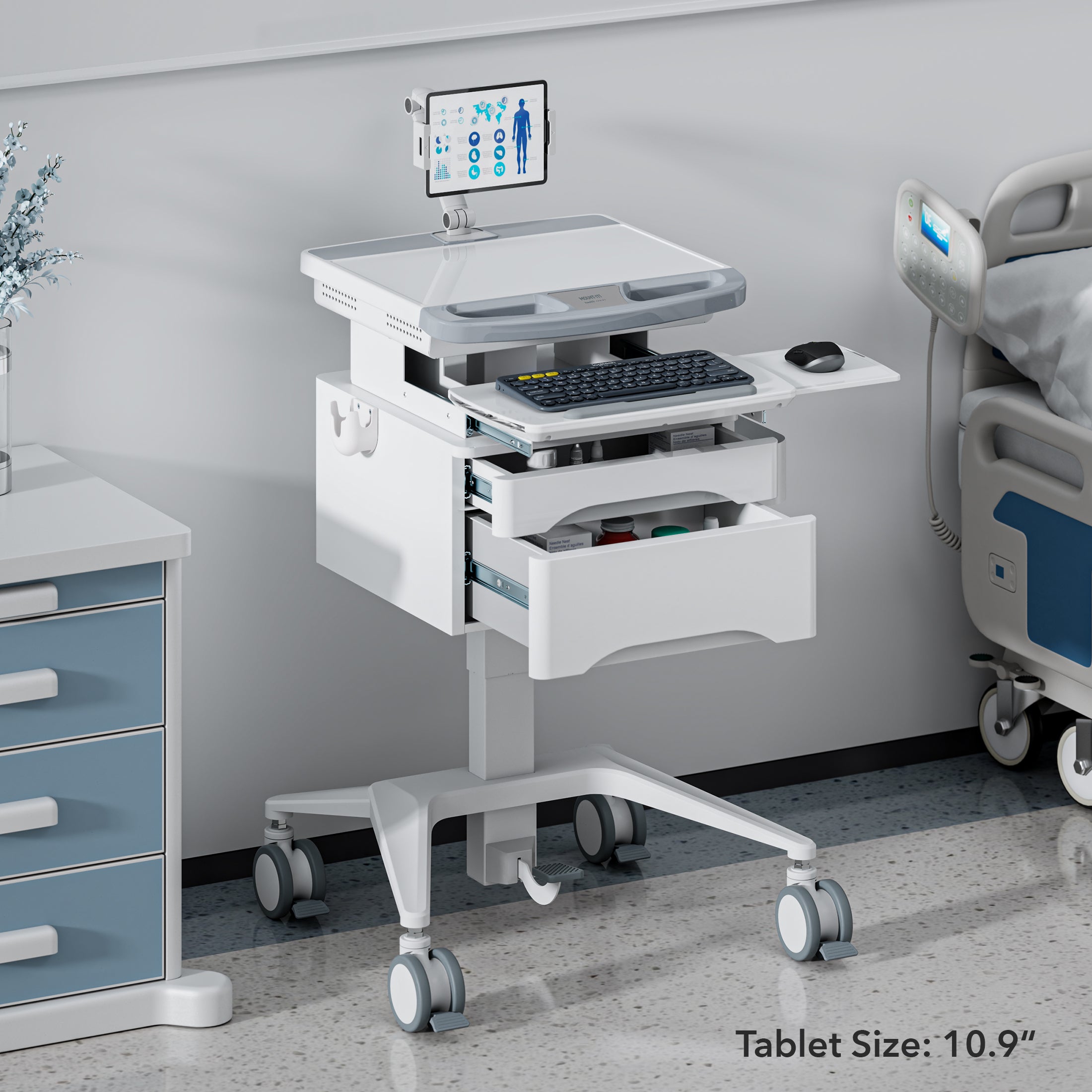 Tablet Arm for MedHub Medical Carts