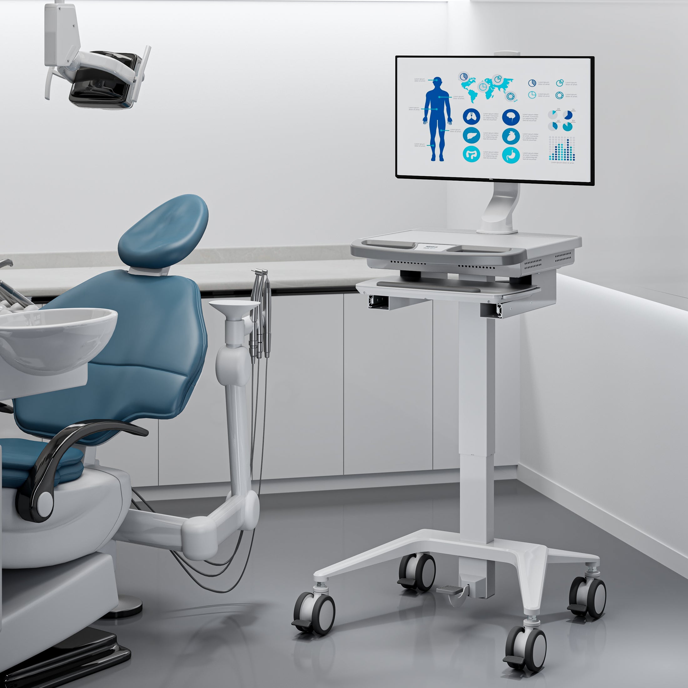 Medical Cart with Monitor Mount