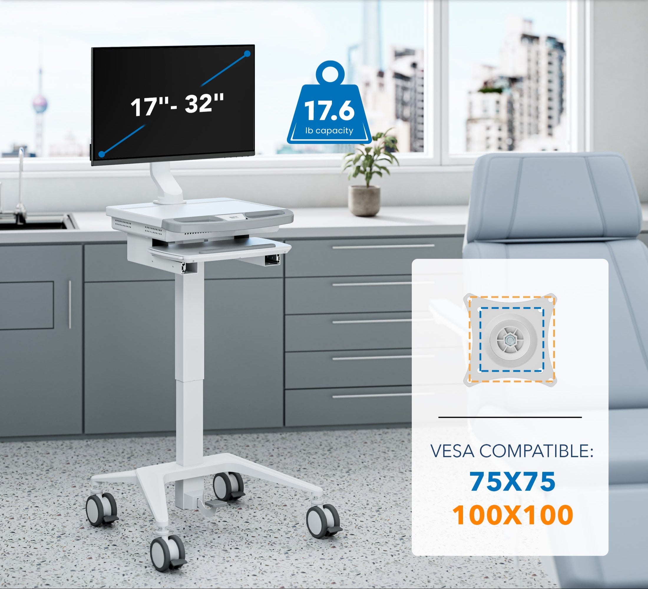 Medical Cart with Monitor Mount