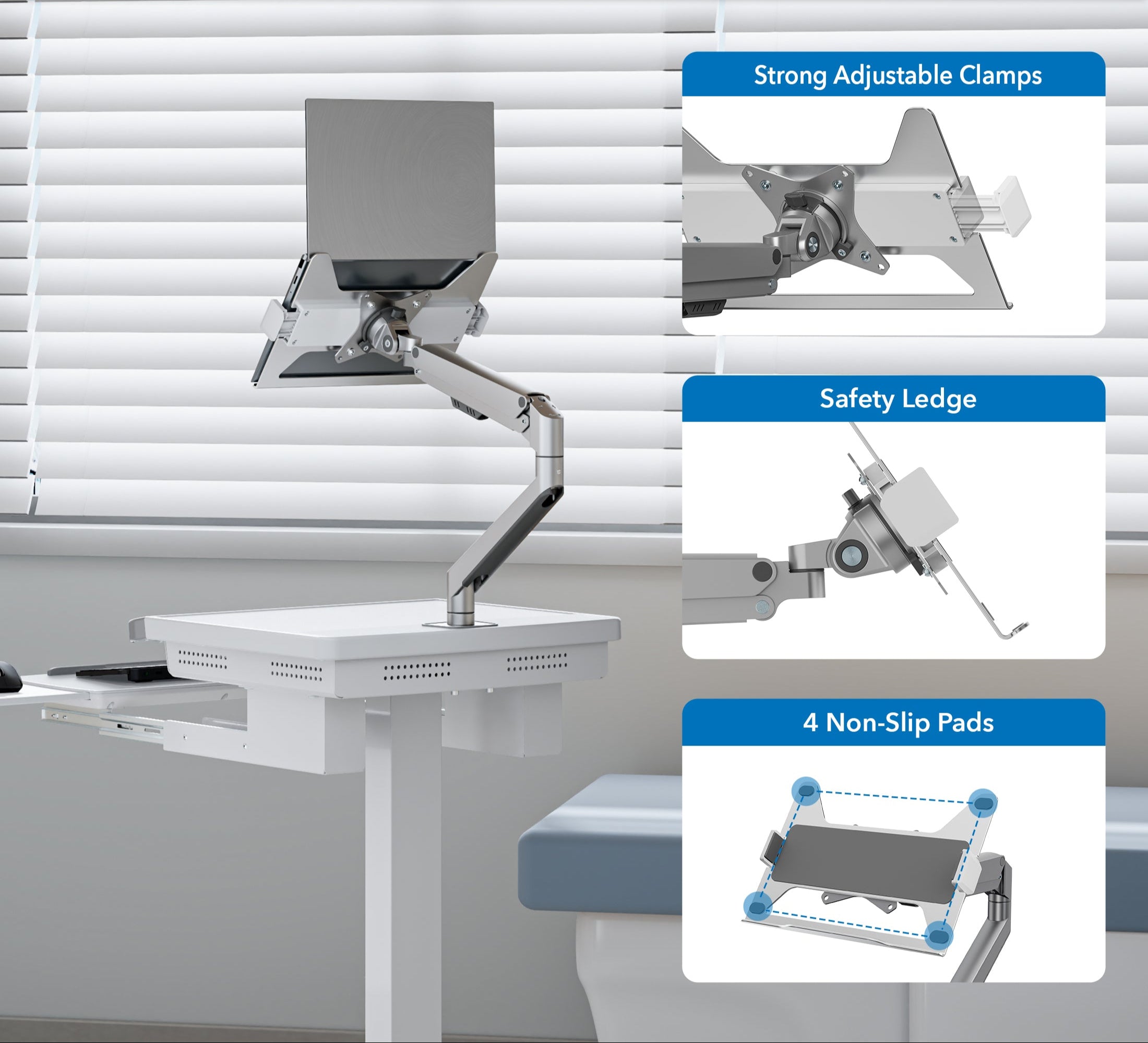 Medical Cart with Laptop Arm