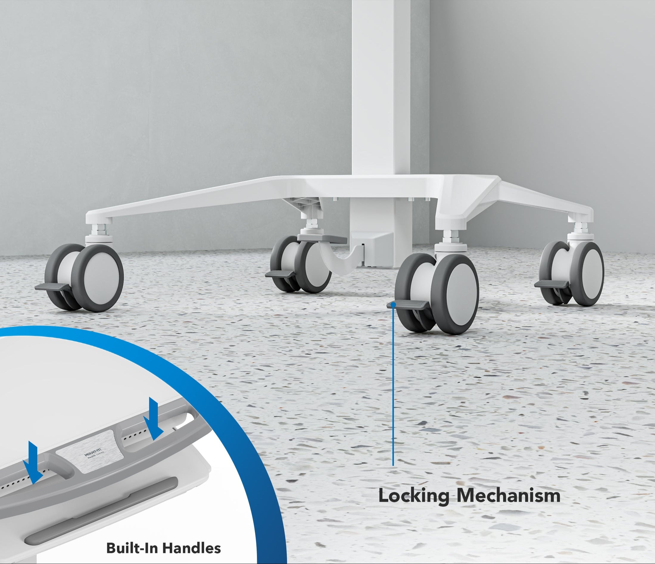 Medical Cart with Tablet Arm