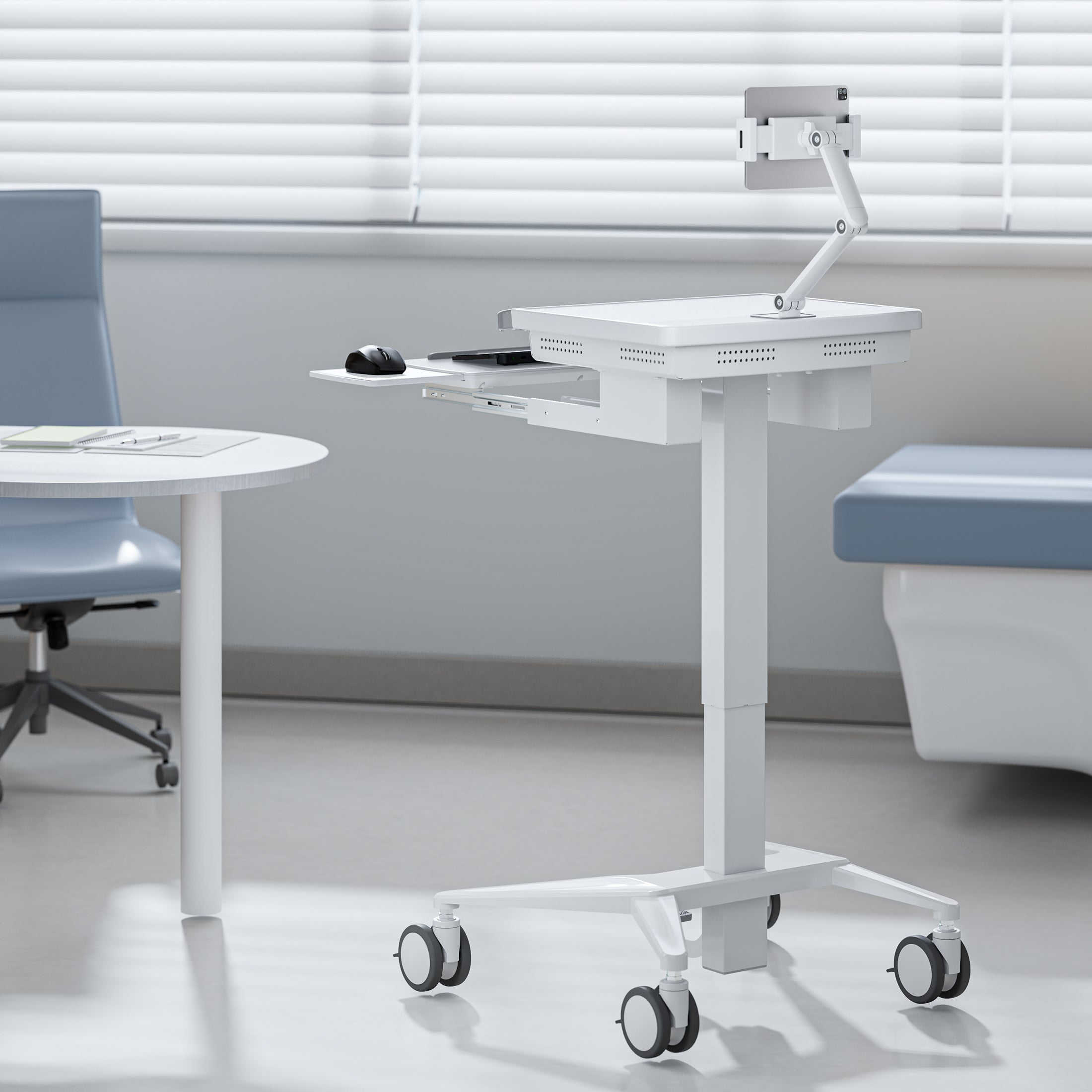 Medical Cart with Tablet Arm