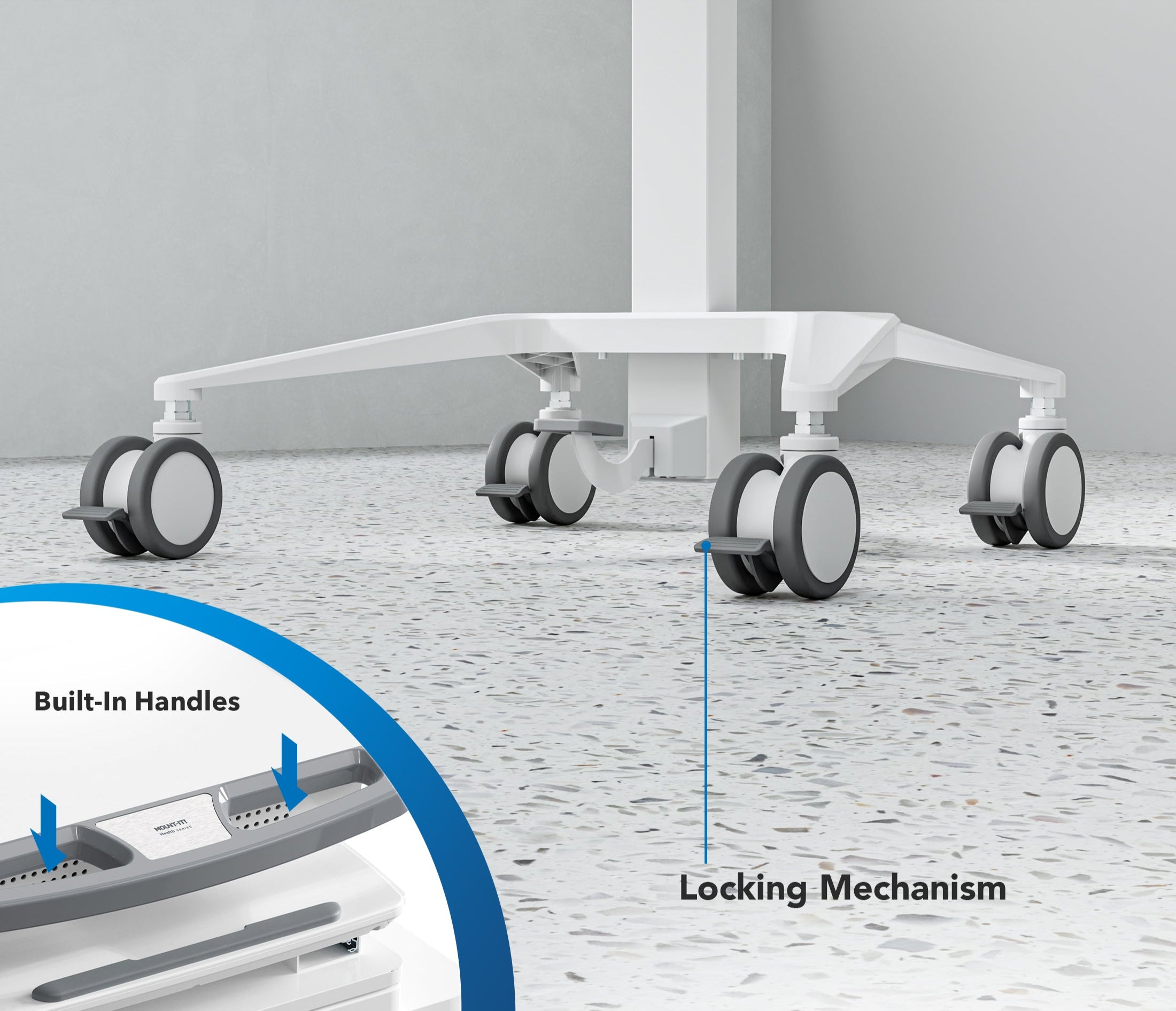 Medical Cart with Storage and Monitor Mount