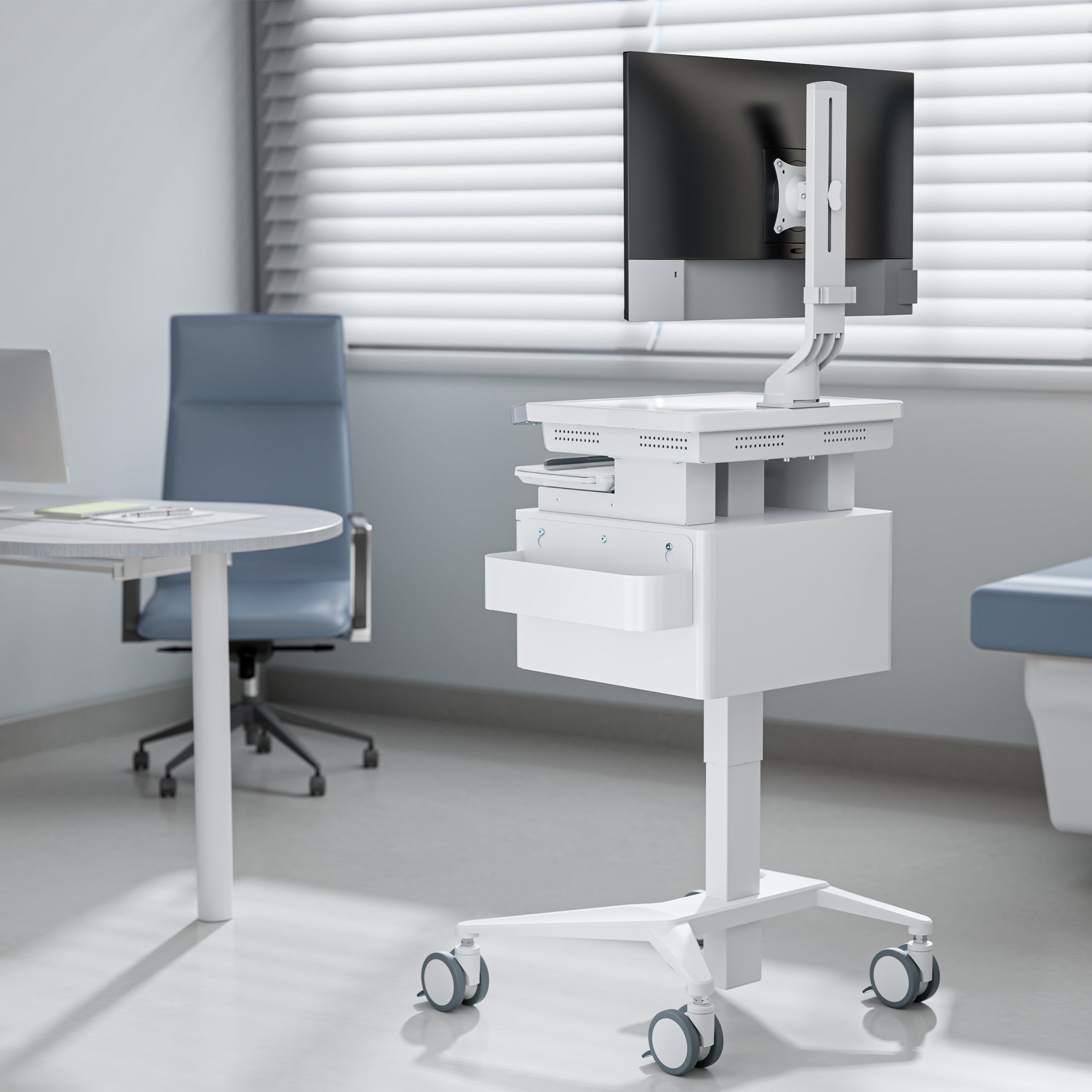 Medical Cart with Storage and Monitor Mount