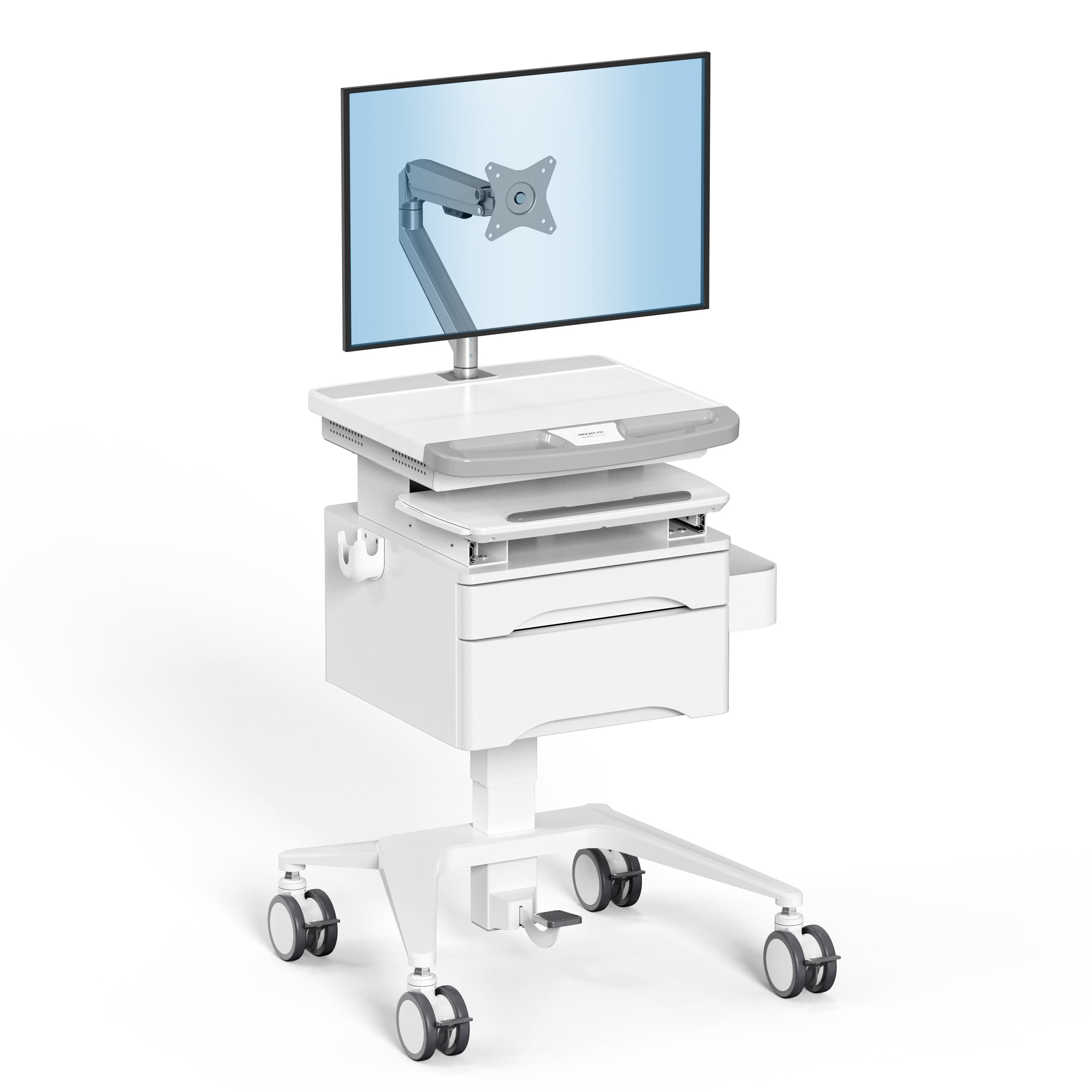 Medical Cart with gas spring arm