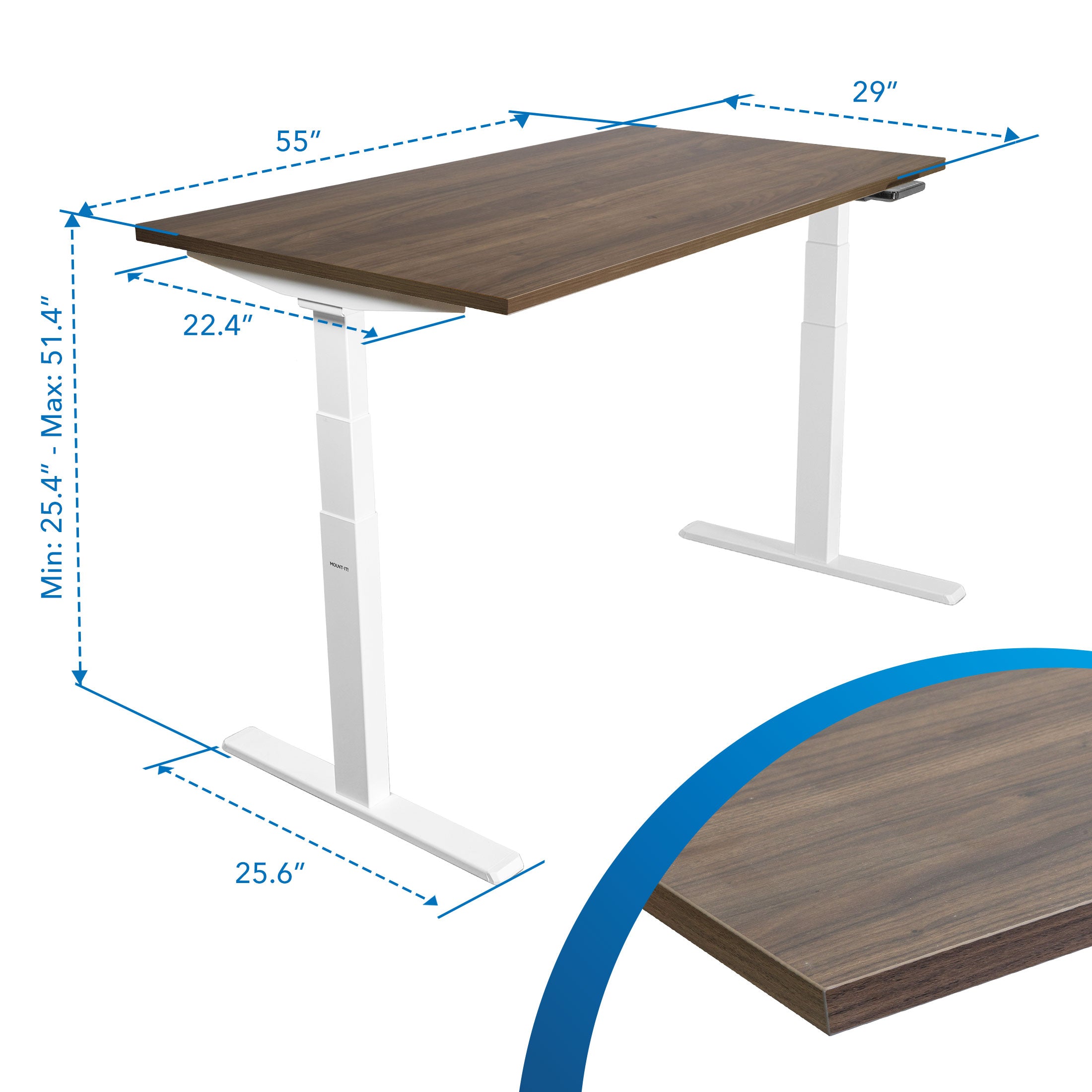Ultimate Dual Motor Electric Standing Desk with 55" Tabletop - Adrift