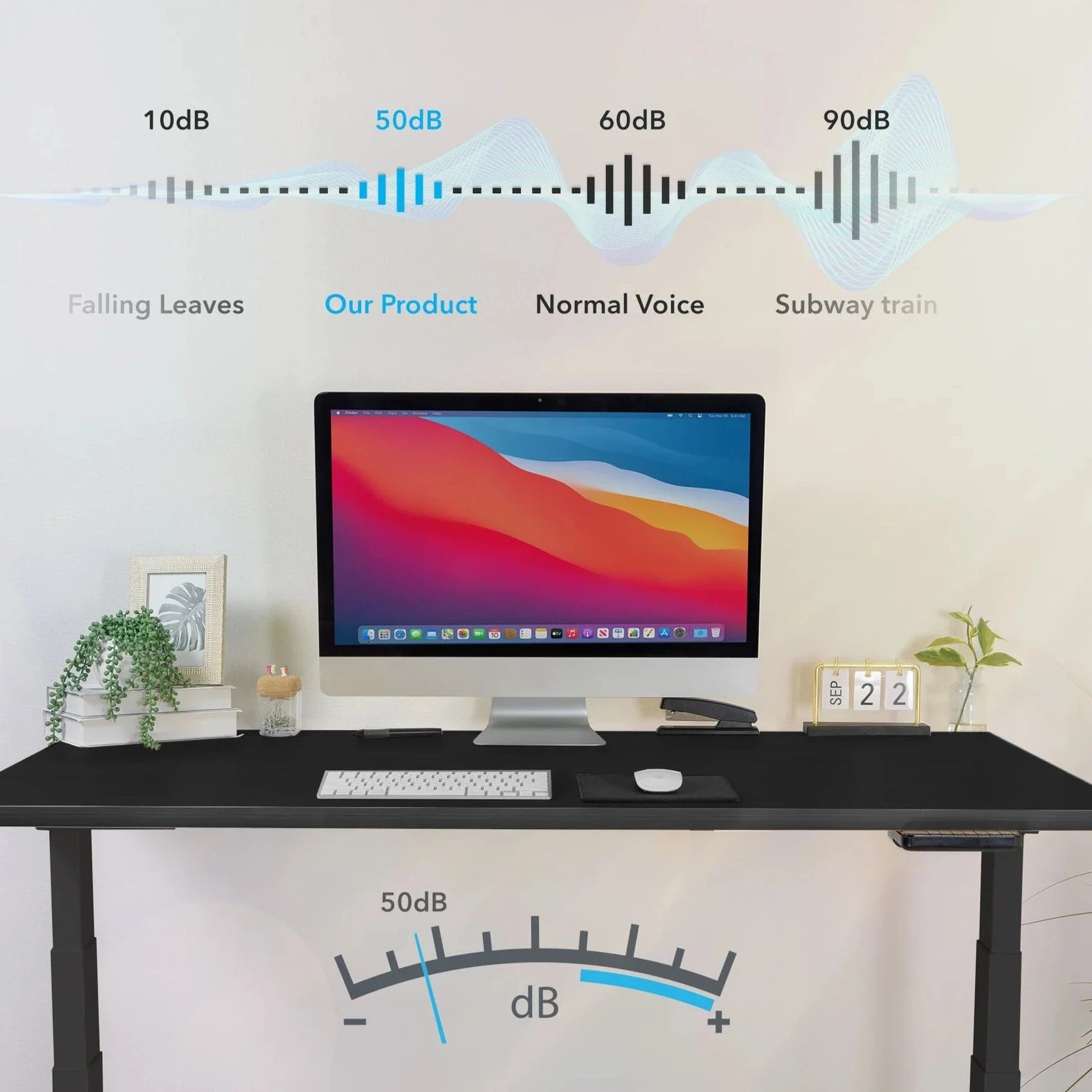 Ultimate Dual Motor Electric Standing Desk with 55" Tabletop - Black Base/Black Top