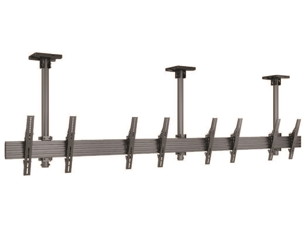 Quad-Screen Three-Pole Ceiling Mount (Side-by-Side)