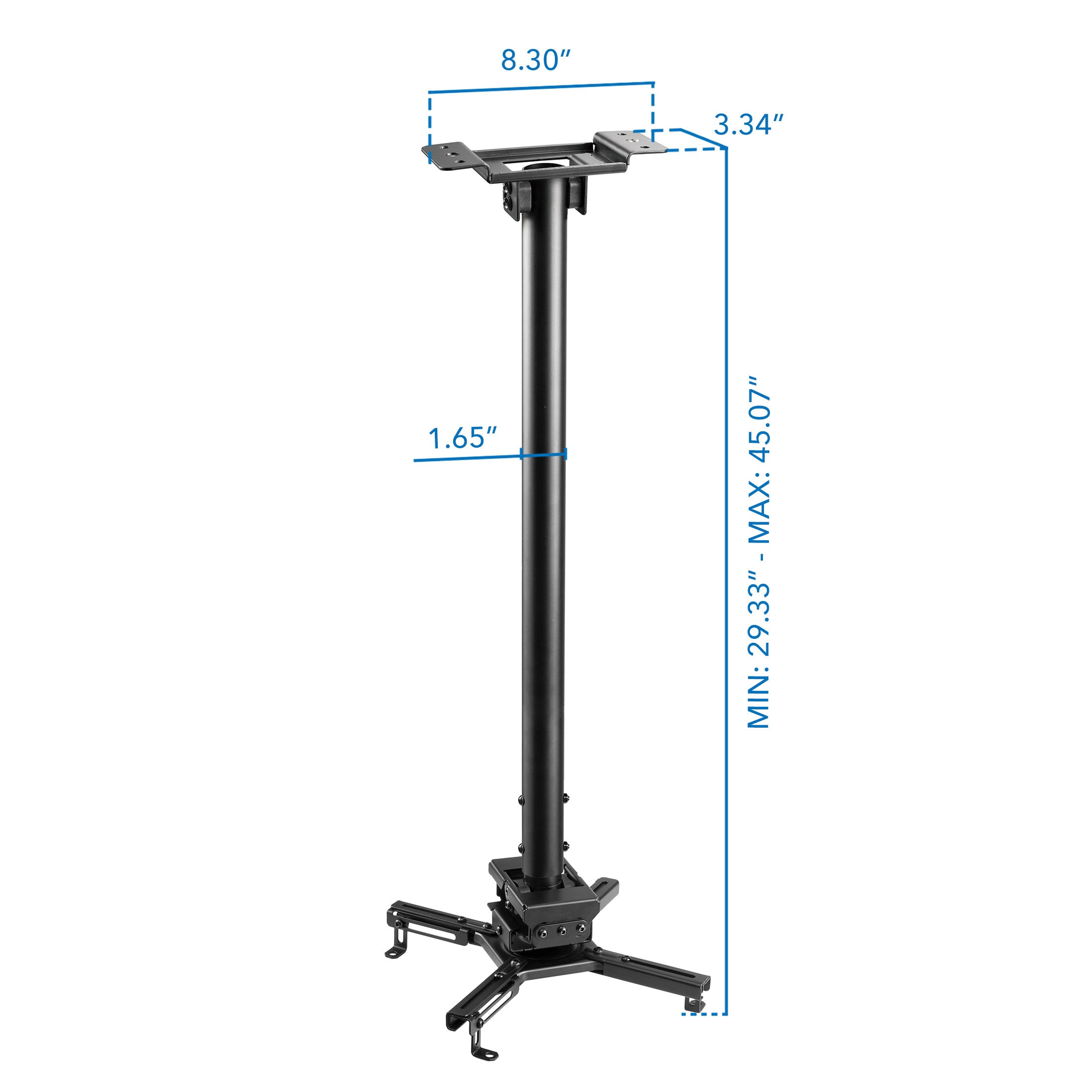 Heavy-Duty Projector Ceiling Mount (29.3"-45.1" Extension)