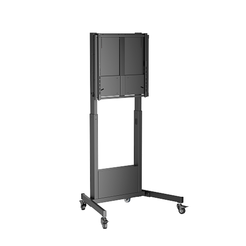 Single-Screen Counterbalanced Interactive AV Cart - Height-Adjustable, 55"-86"