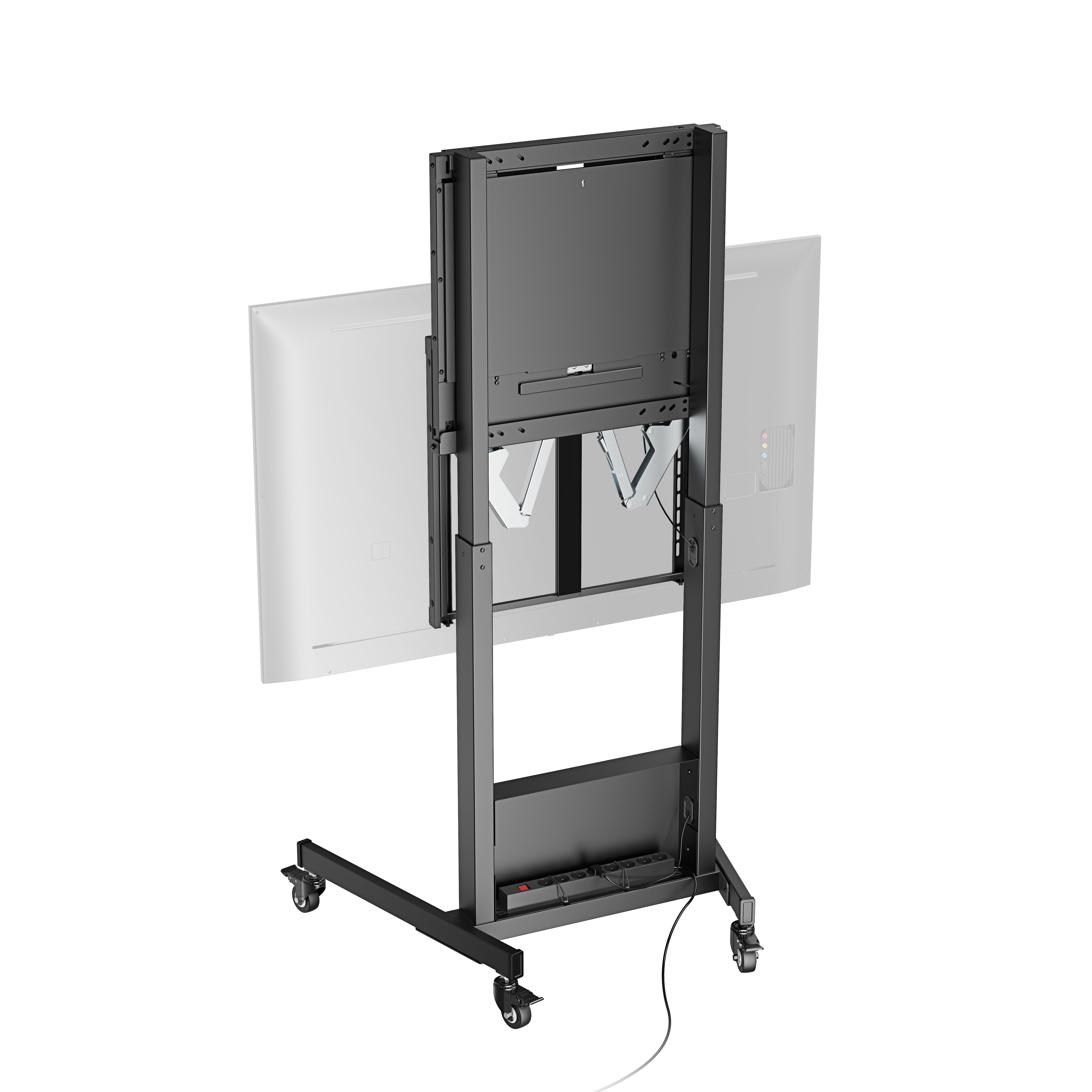 Height Adjustable Counterbalance AV Cart for Interactive Displays 55" - 86"