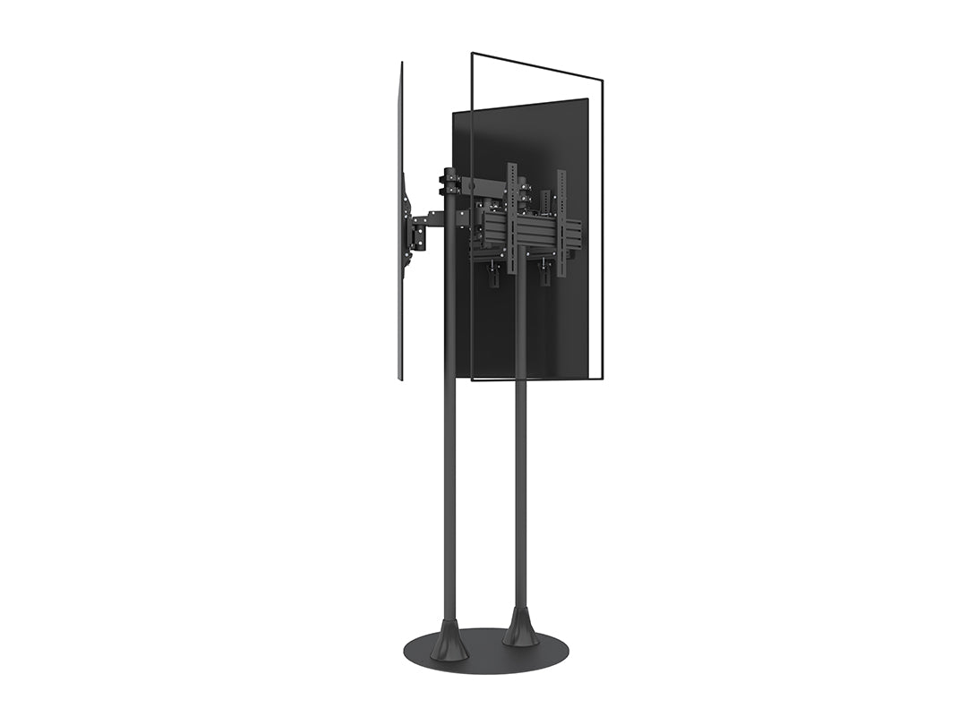 Triple-Screen Dual-Pole Floor Stand
