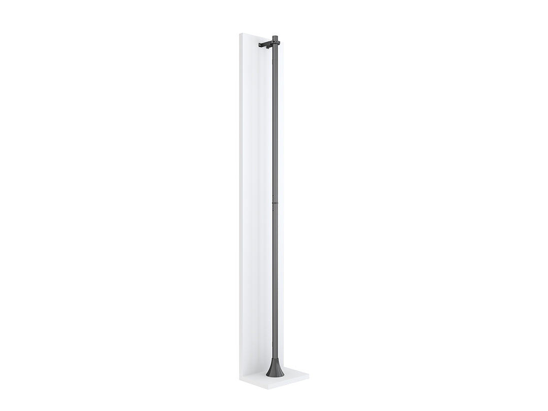 Three-Screen Single-Pole Floor-to-Wall Retail Signage Stand