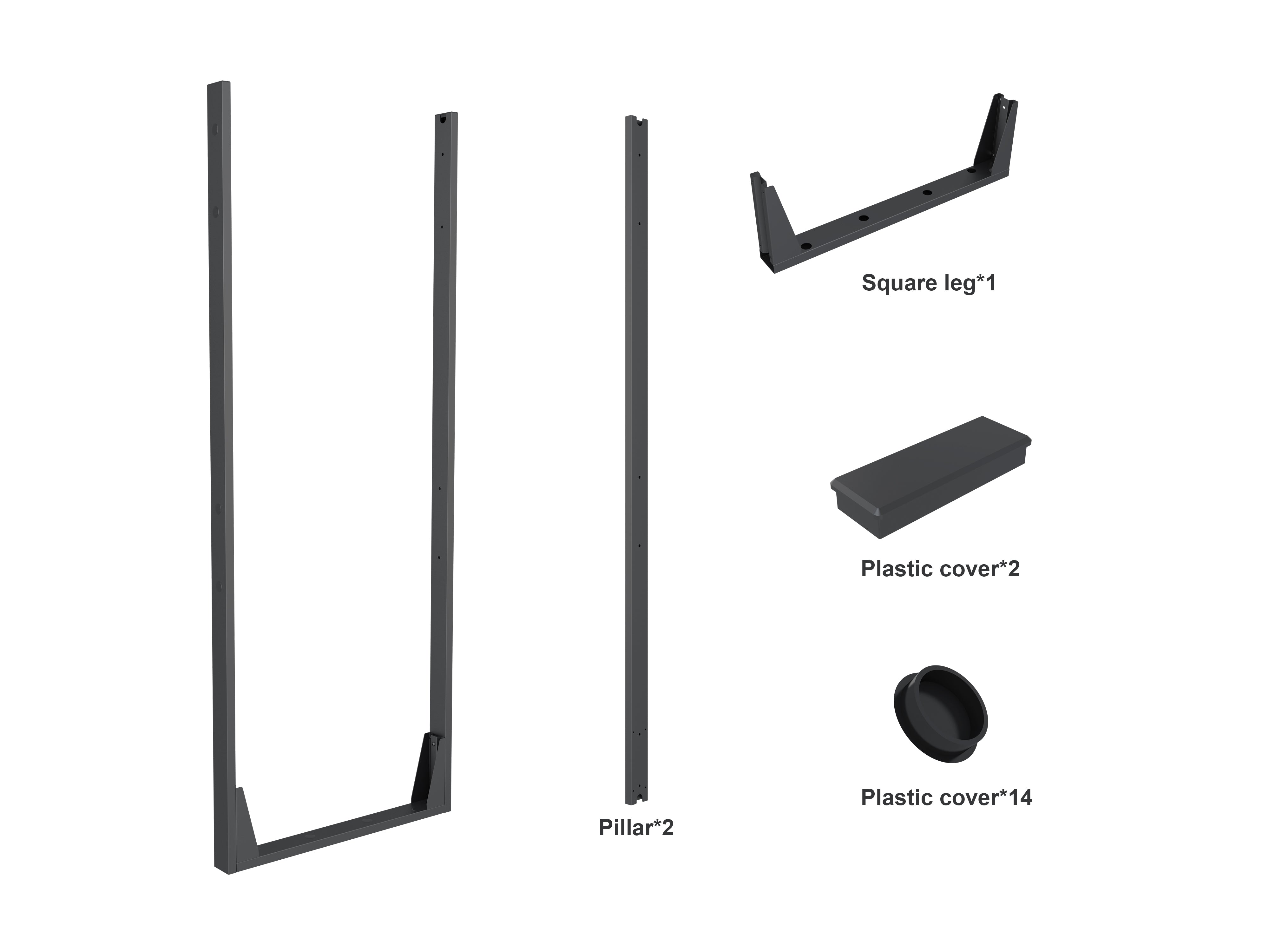 Dual-Sided Display Floor Mount with Bolt-Down Base