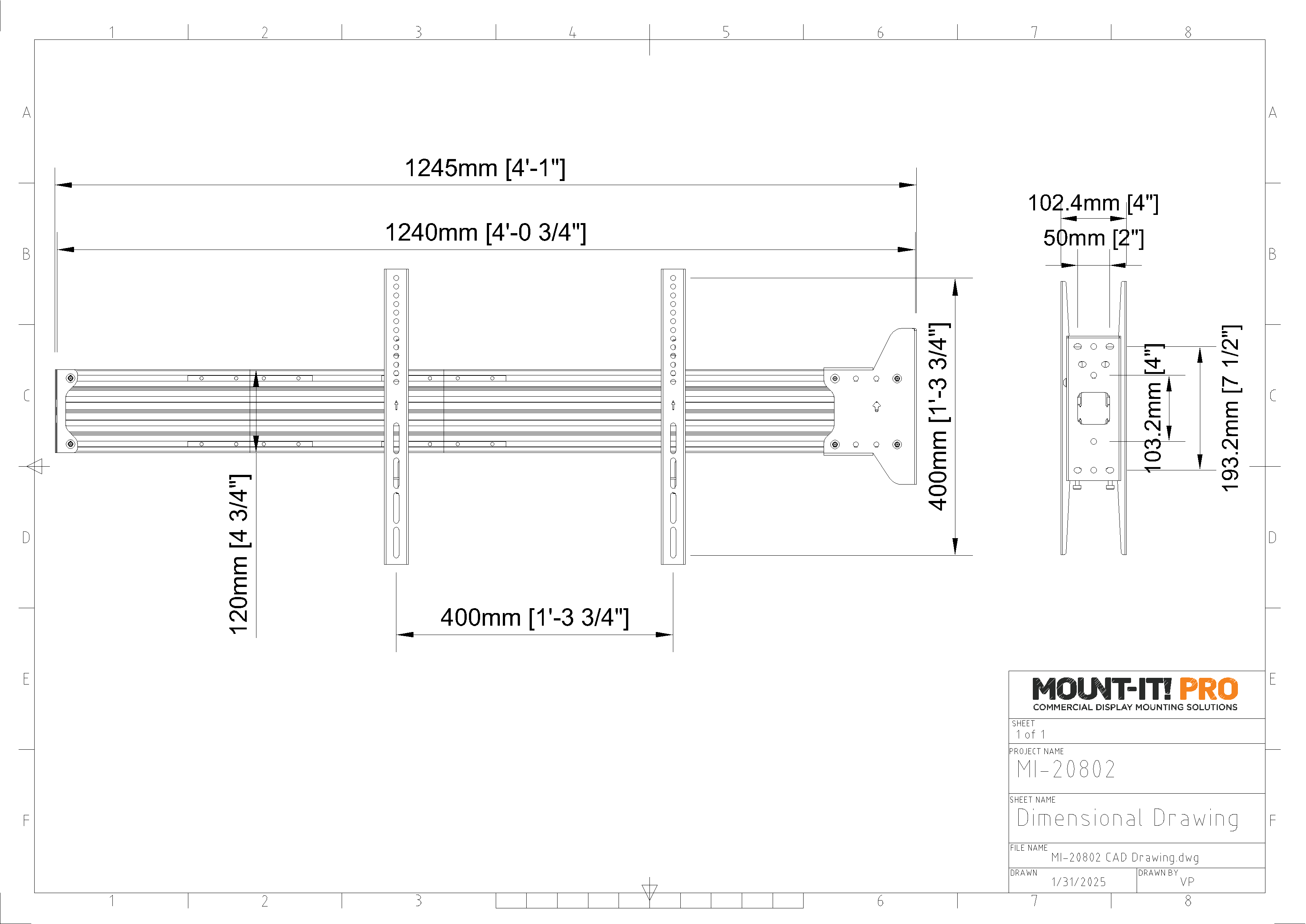 Single-Point Dual-Screen Wall Mount