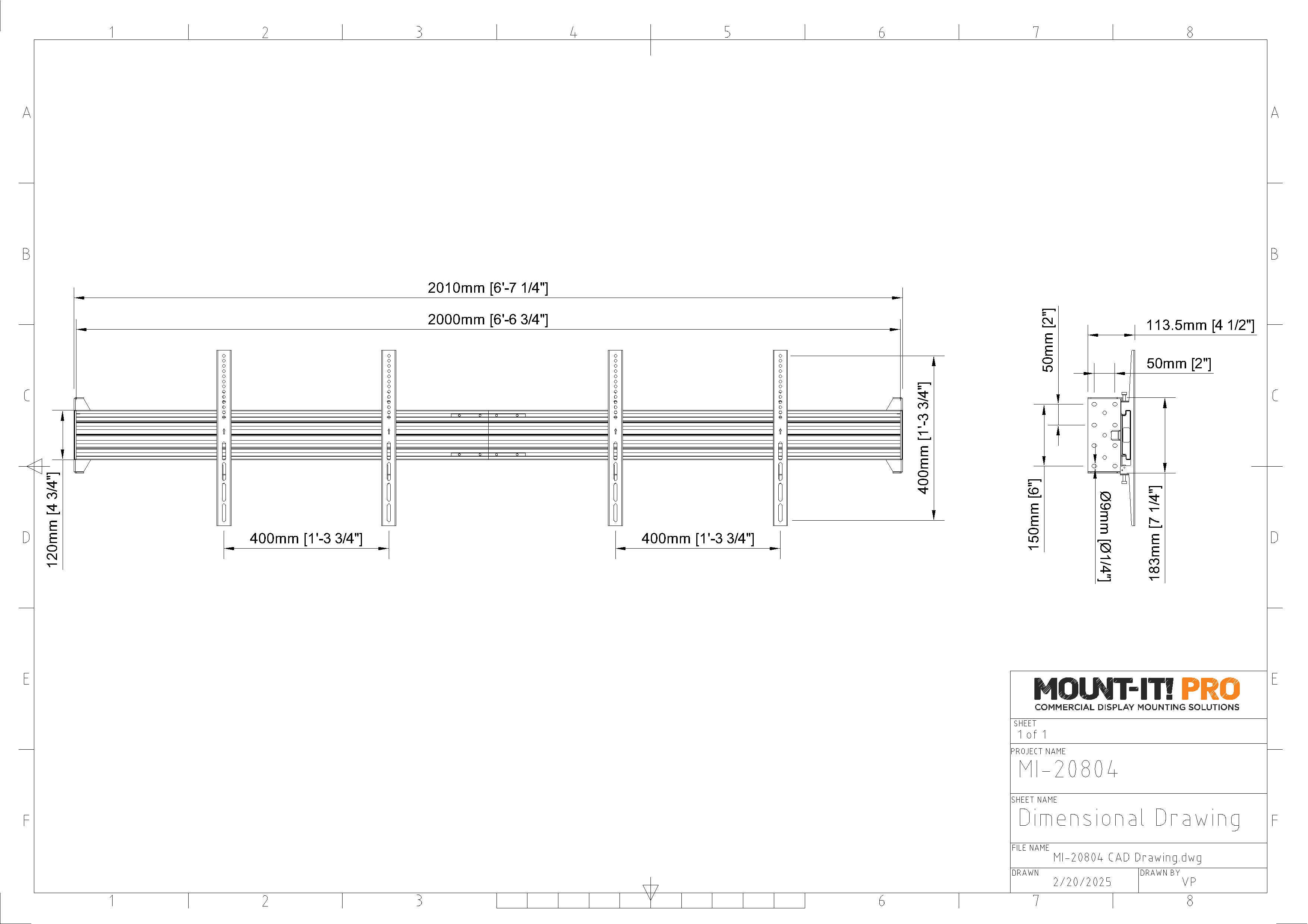 Dual-Point Dual-Screen Wall-to-Wall Mount (Side-by-Side)