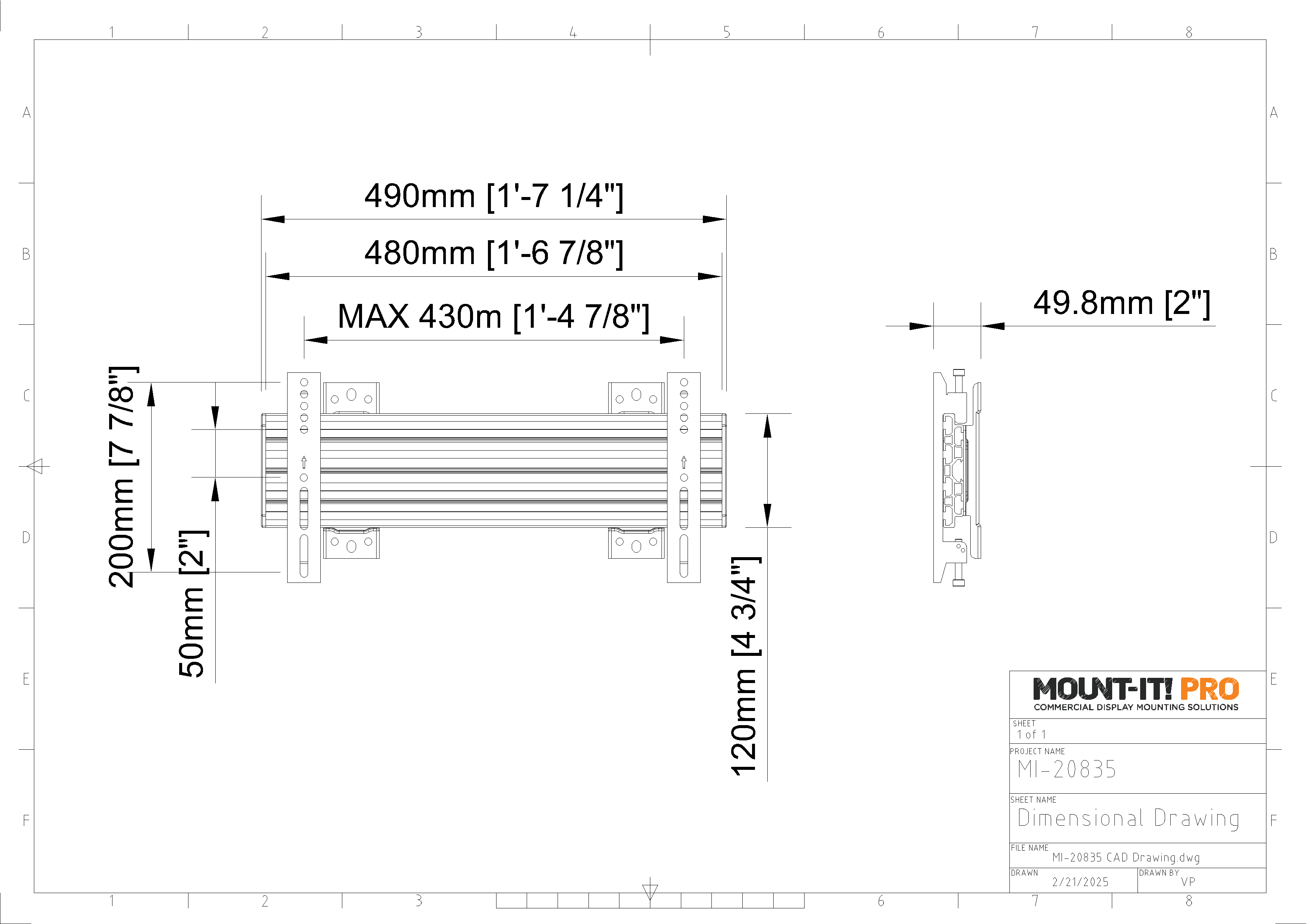 Widescreen Landscape Wall Mount