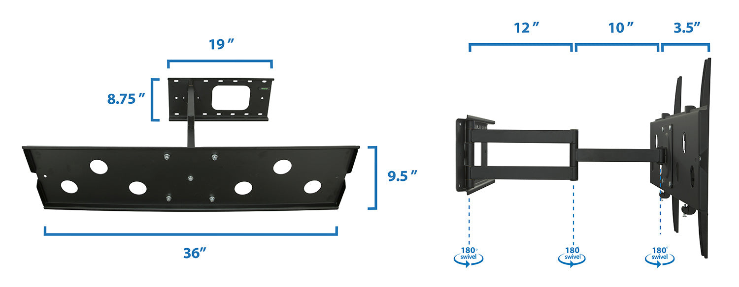 Articulating Wall Mount with Long Extension