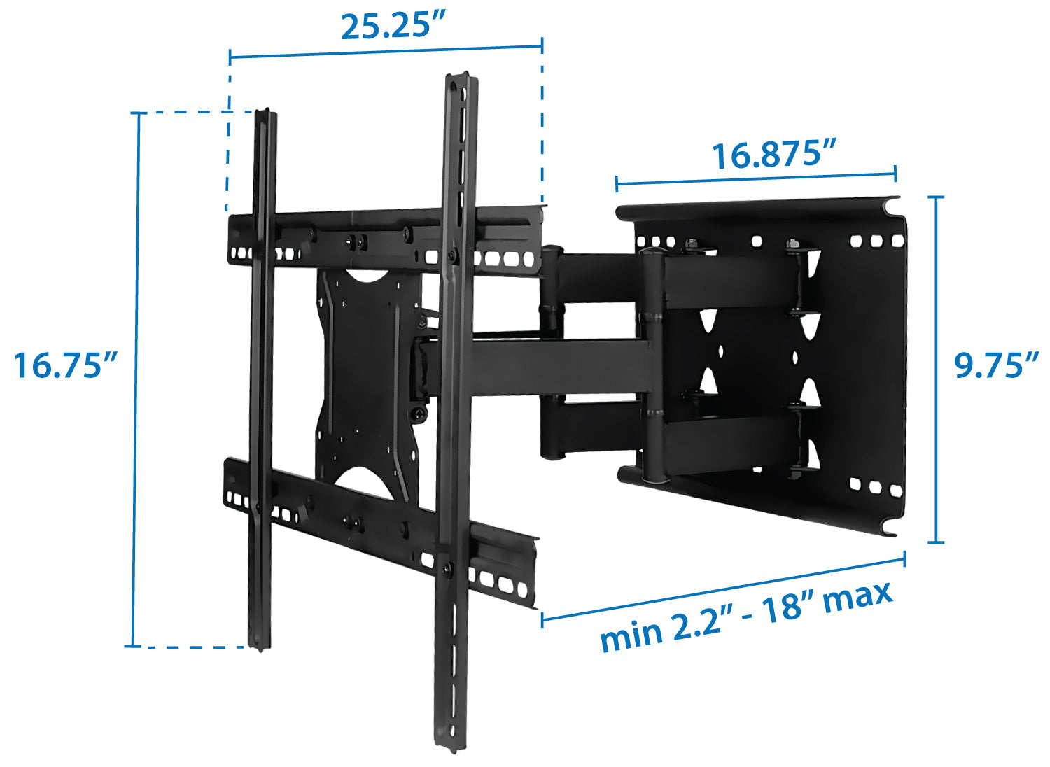 Dual-Arm Articulating Wall Mount
