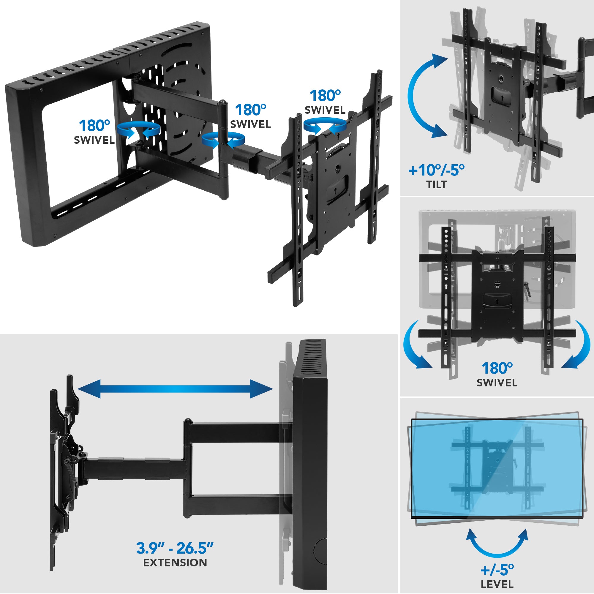 Hospitality Wall Mount with STB Enclosure