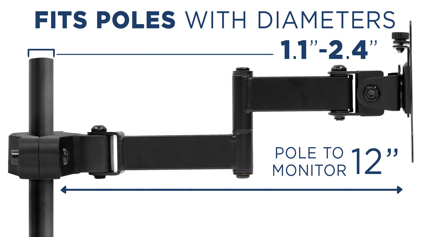 Full-Motion Monitor Truss/Pole Clamp Mount