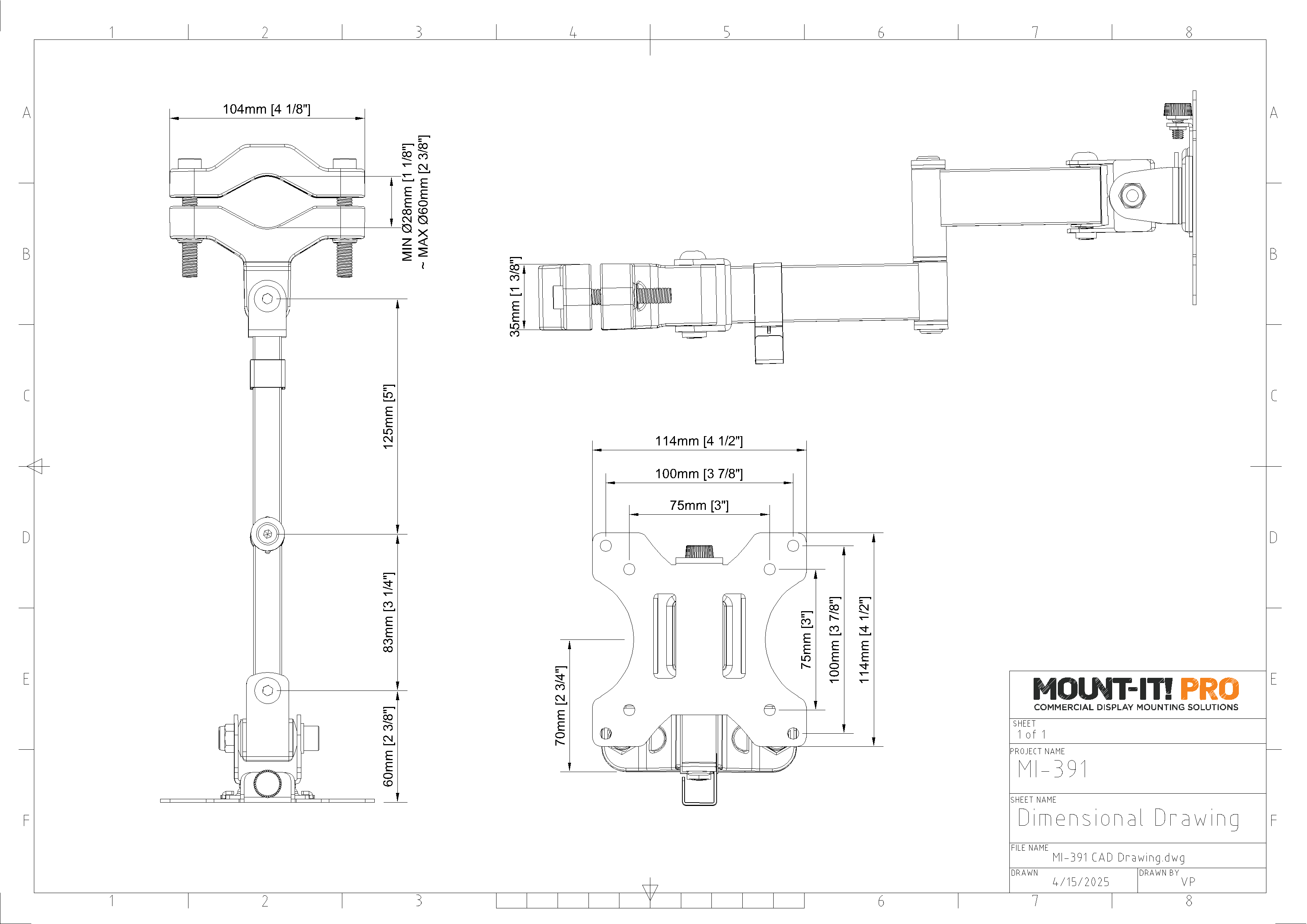 Articulating Monitor Truss Clamp