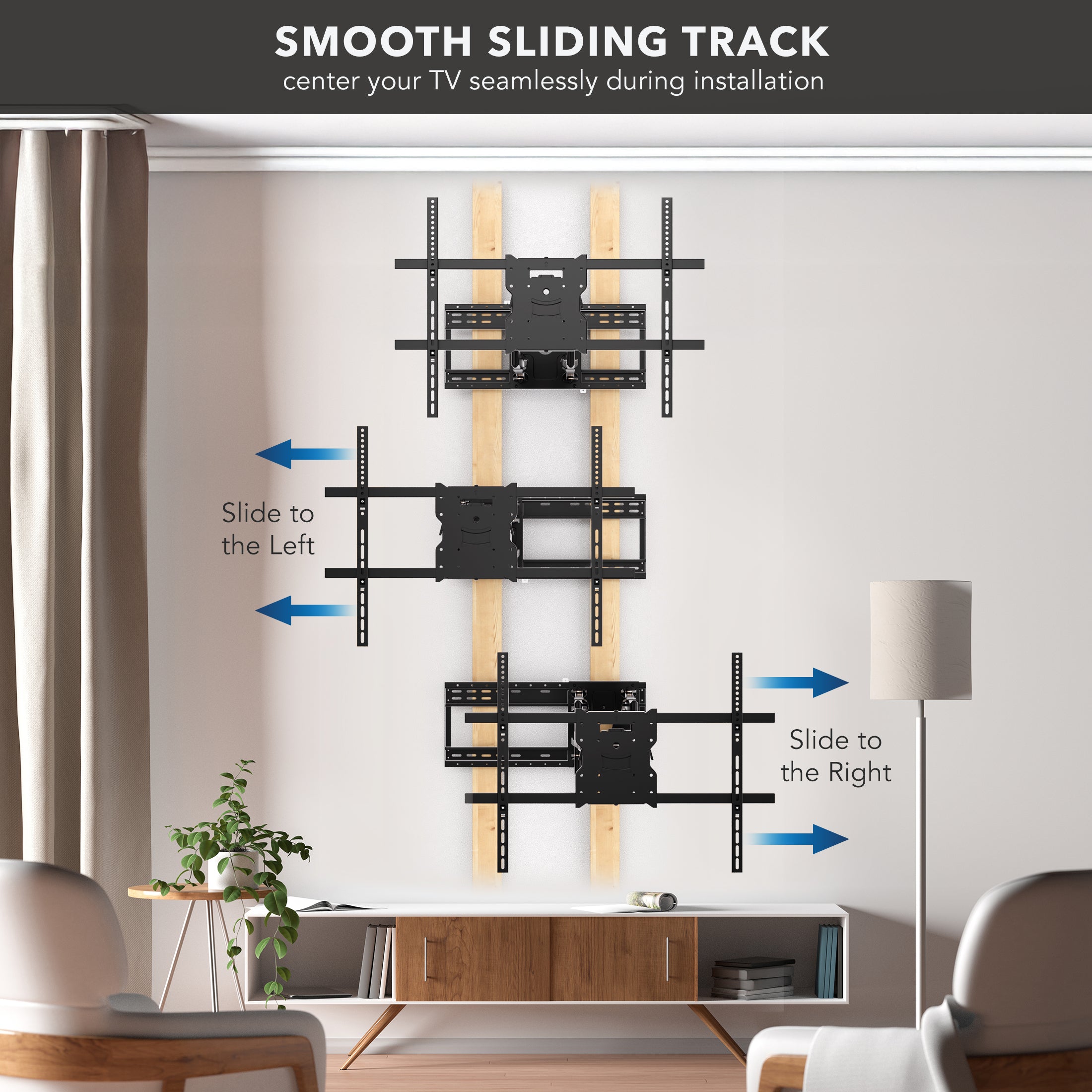 The BEAST Heavy-Duty Dual-Arm Articulating Wall Mount with Extra-Long Extension