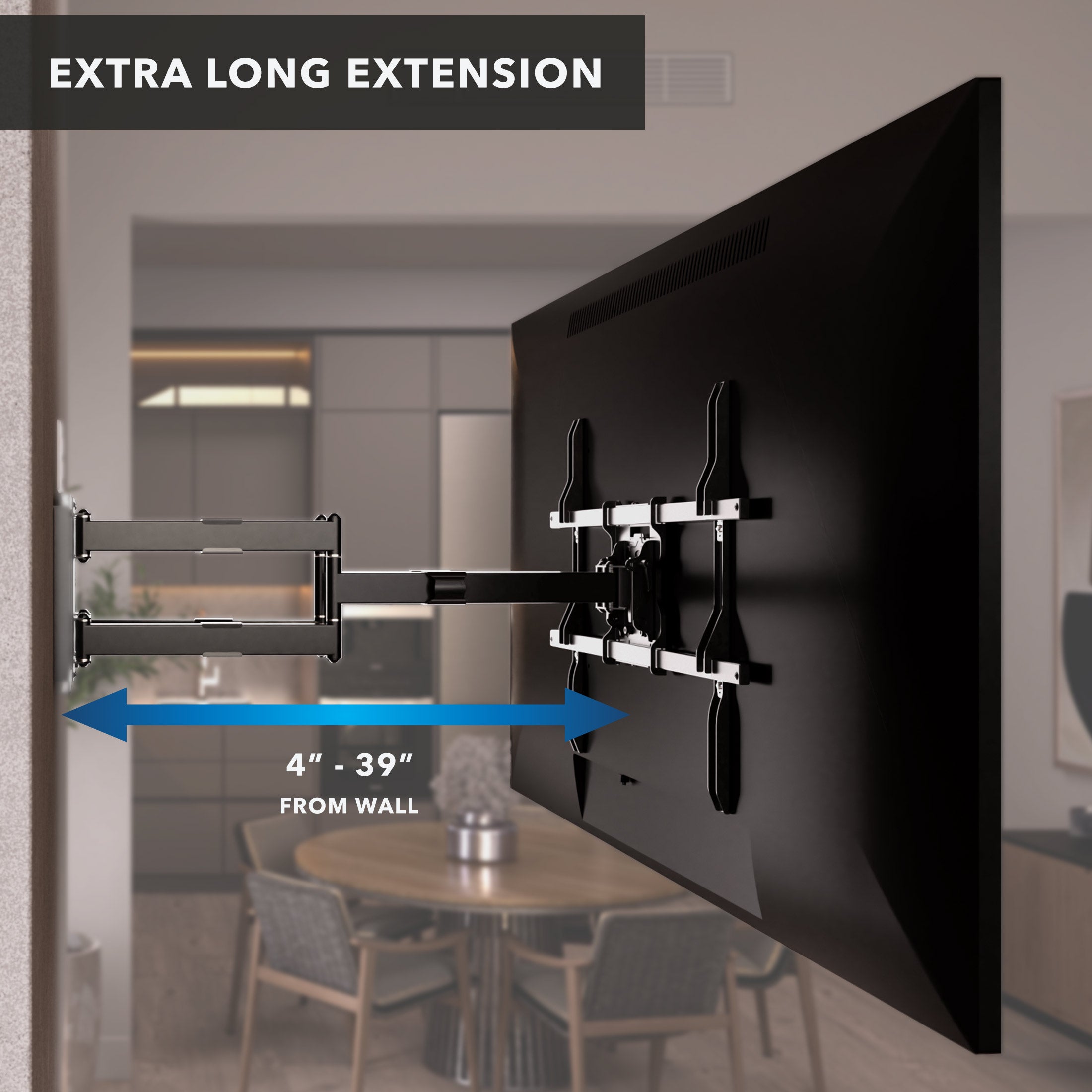 The BEAST Heavy-Duty Dual-Arm Articulating Wall Mount with Extra-Long Extension