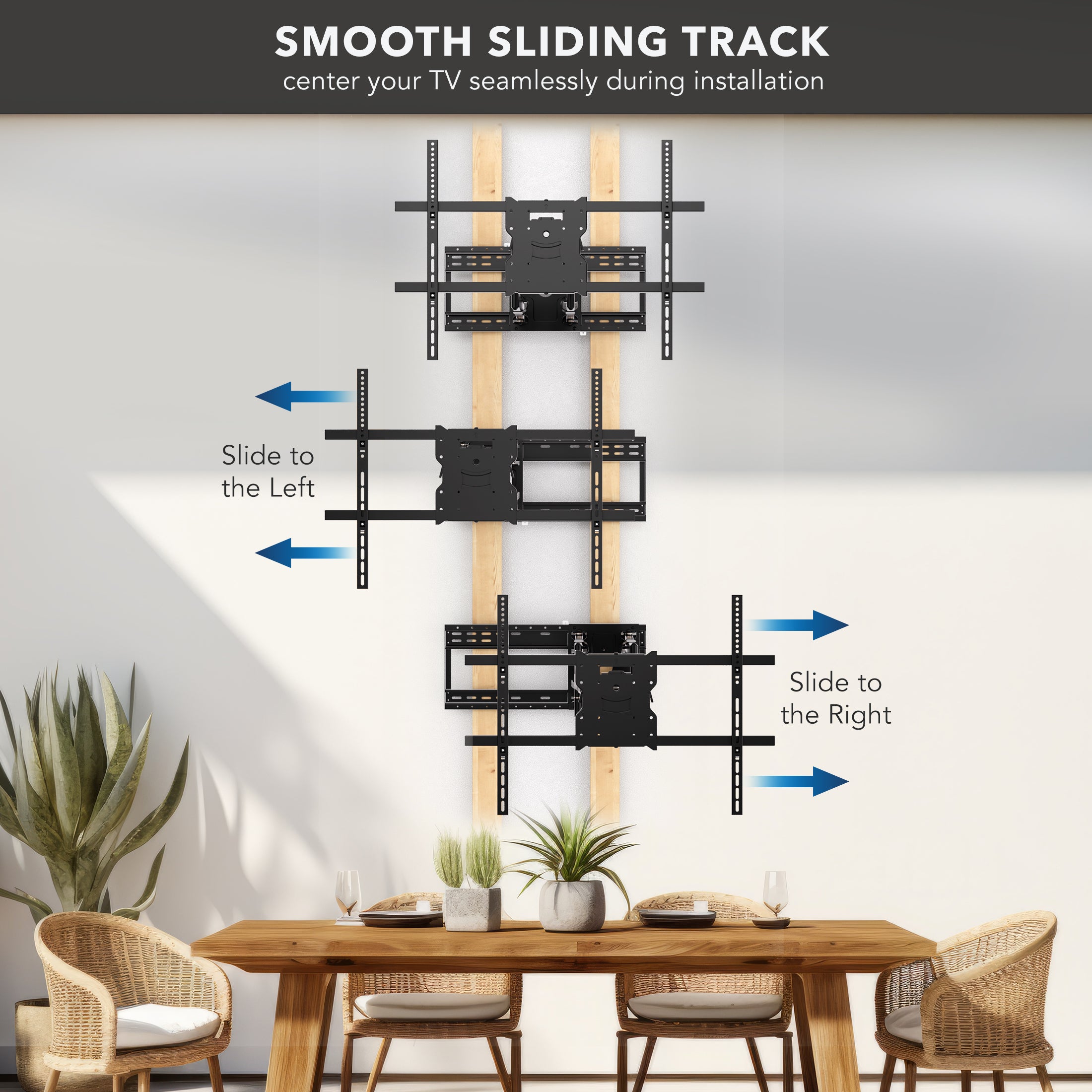 The BEAST Weatherproof Heavy-Duty Dual-Arm Articulating Wall Mount with Extra-Long Extension