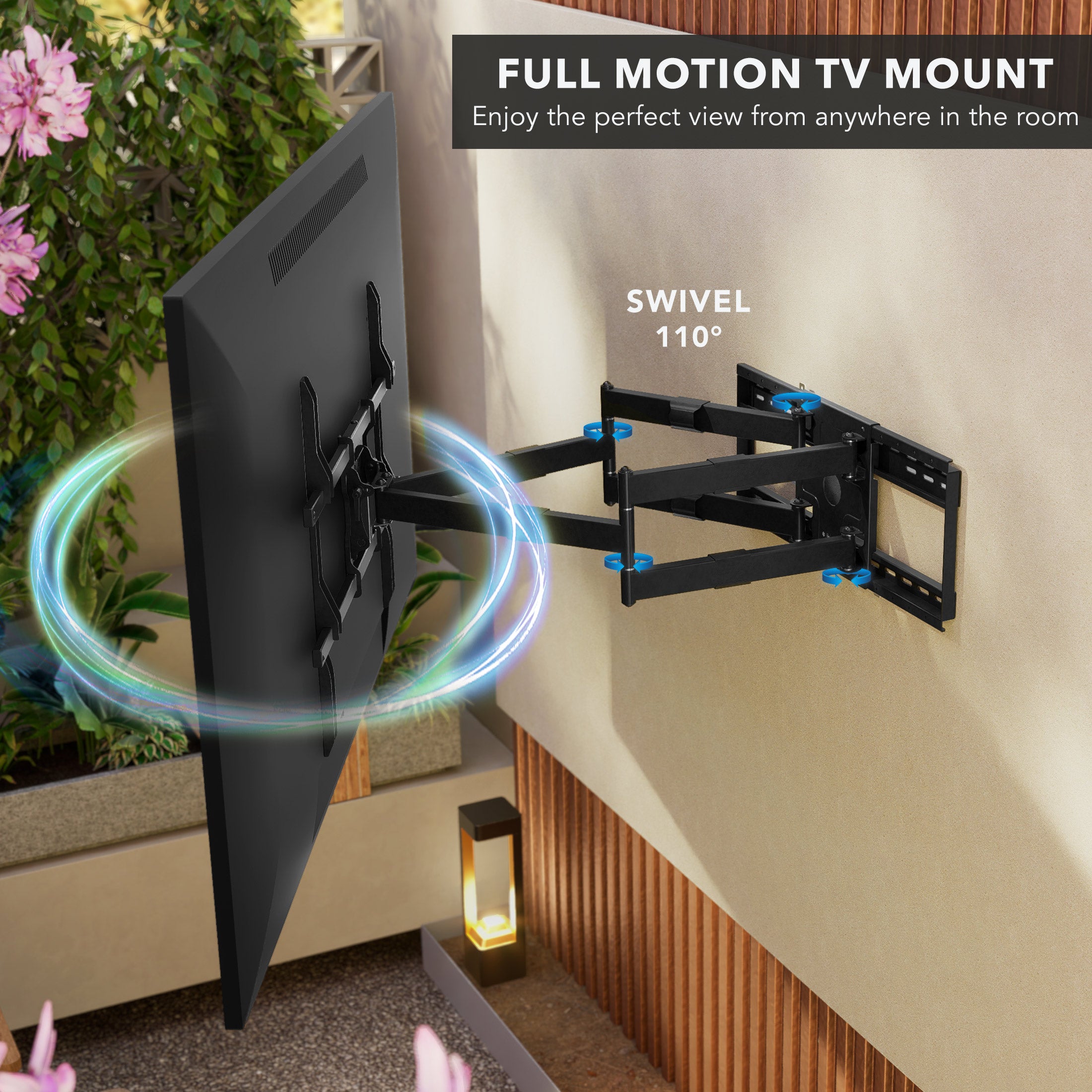 The BEAST Weatherproof Heavy-Duty Dual-Arm Articulating Wall Mount with Extra-Long Extension