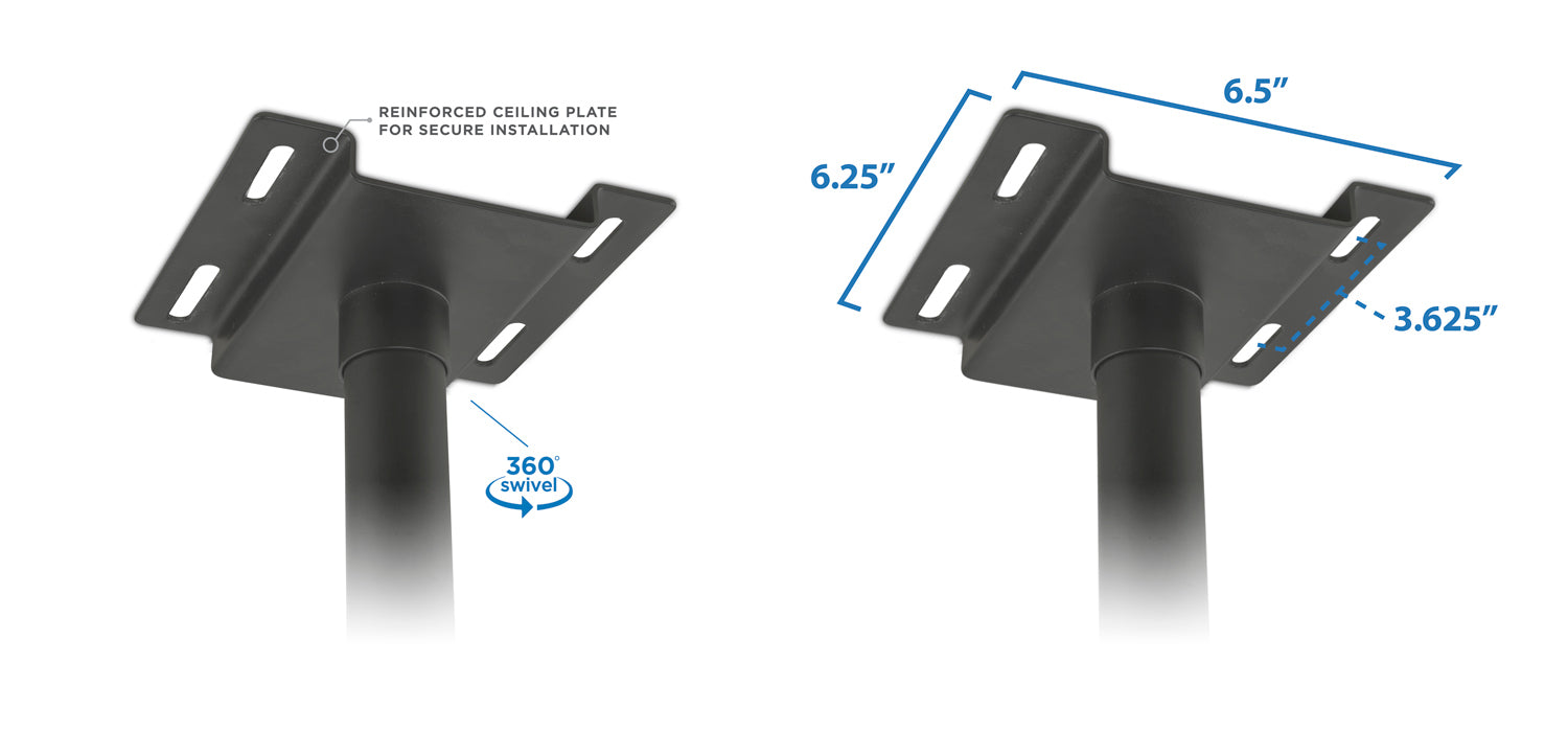 Height-Adjustable Back-to-Back Ceiling Mount for 32-75” Displays