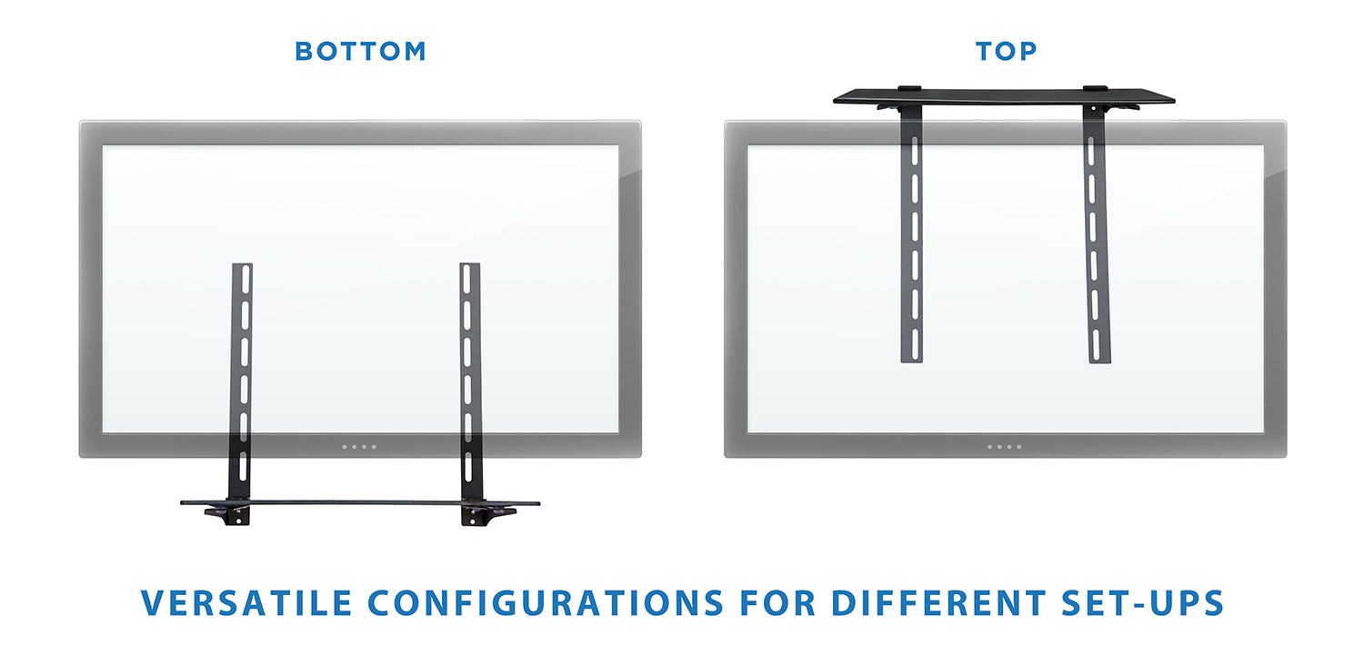 AV Component Shelf For Wall Mounted Displays - 1 Shelf