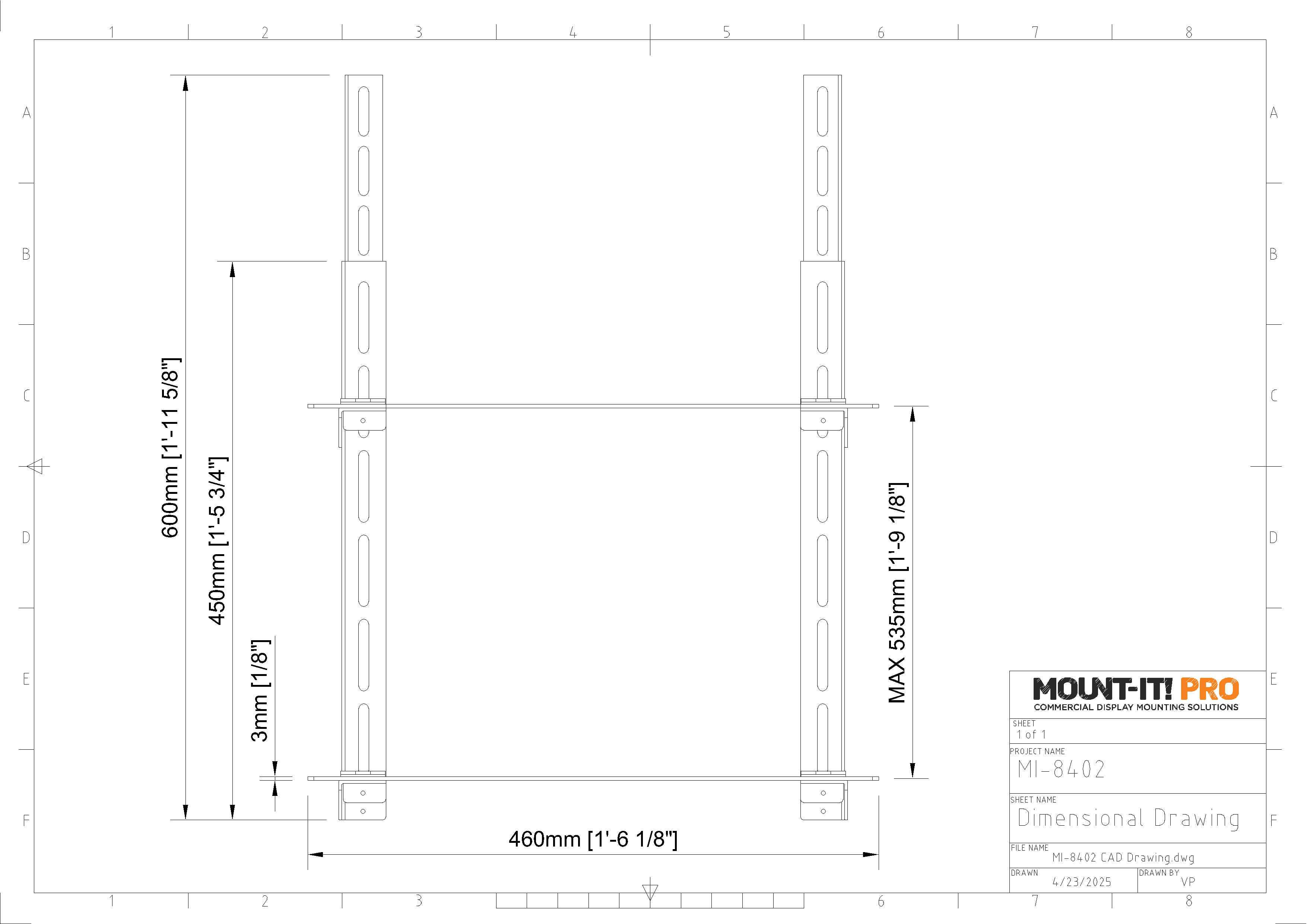 AV Component Shelf For Wall Mounted Displays - 1 Shelf