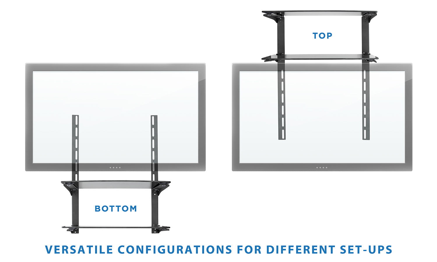 AV Component Shelf For Wall Mounted Displays - 2 Shelves