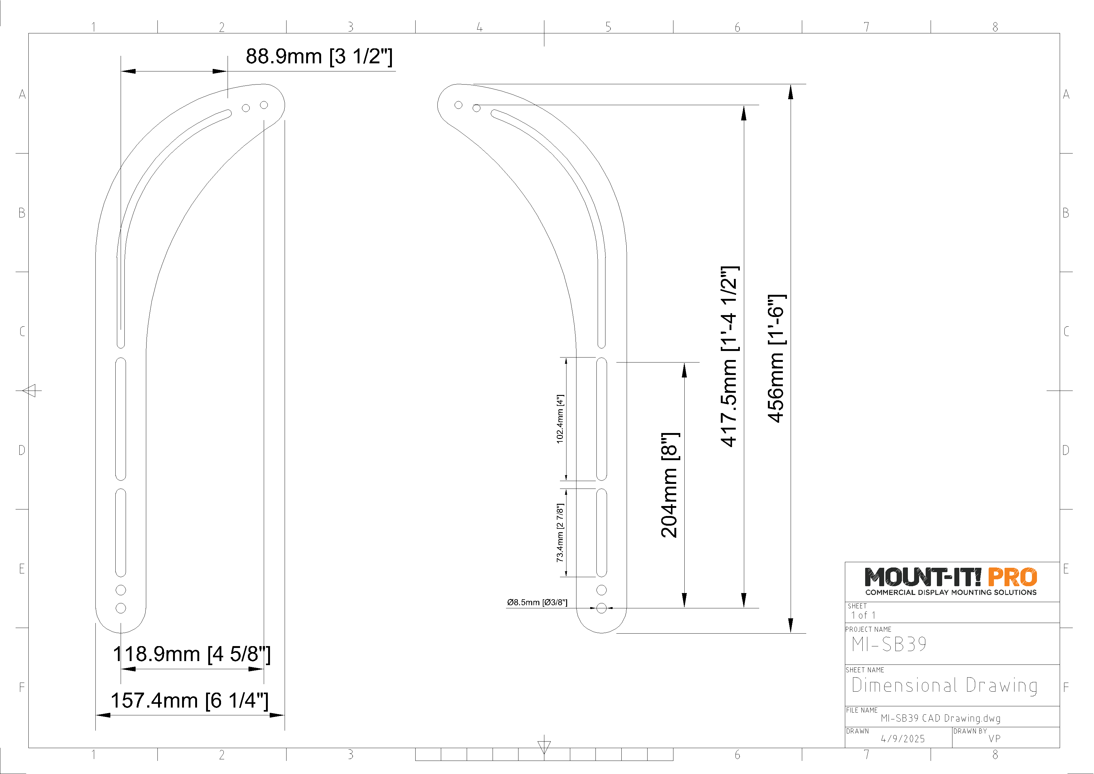 Universal Sound Bar Mount