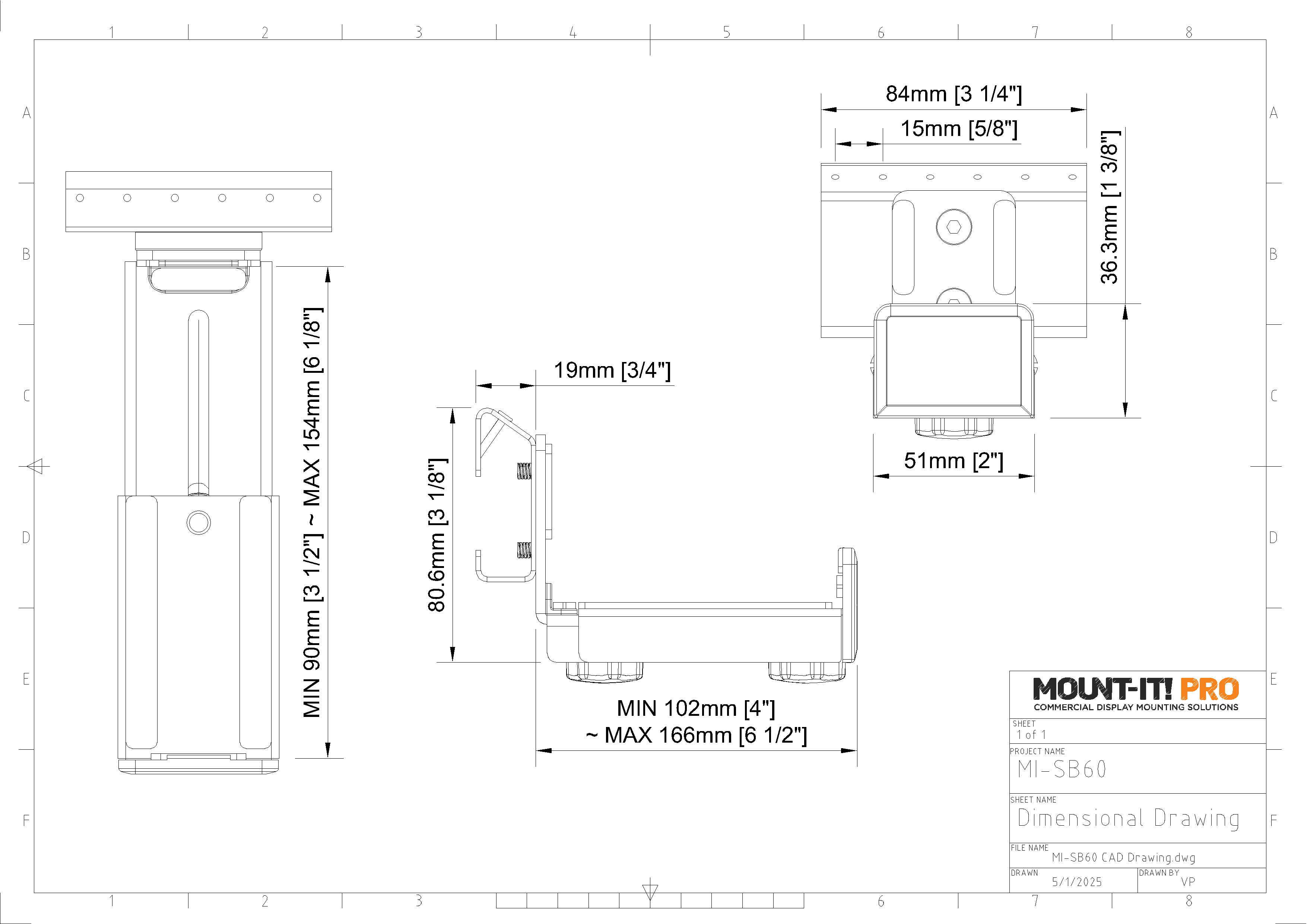 No Stud Sound Bar Wall Mount